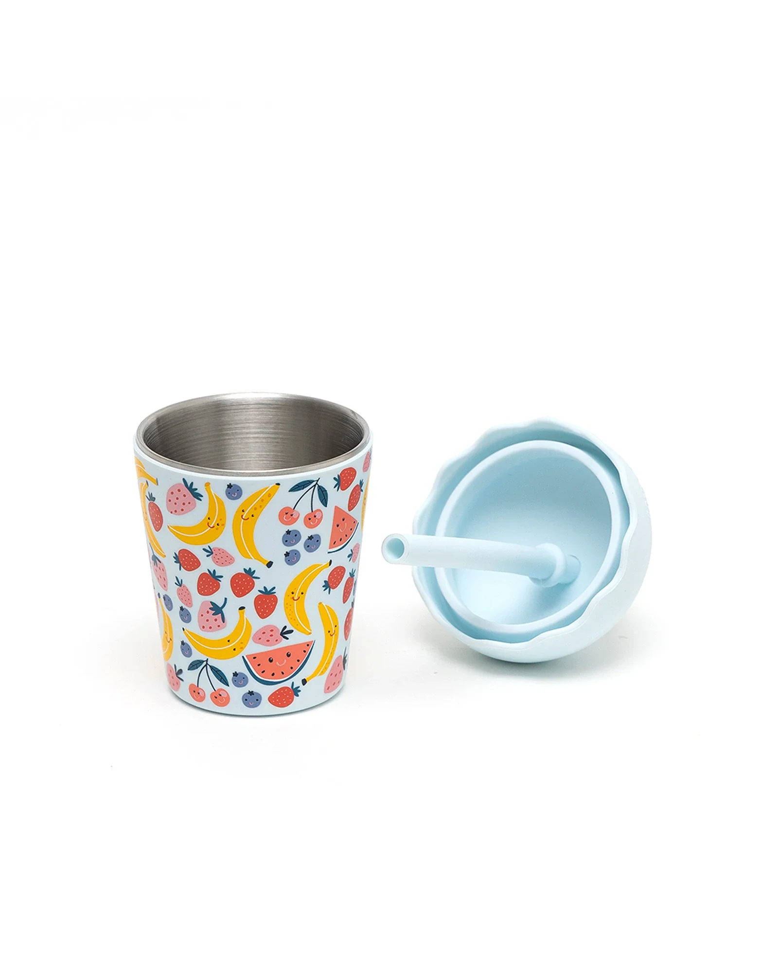 Fruits Blue Mini Smoothie Cup & Straw 200ml - Image 3