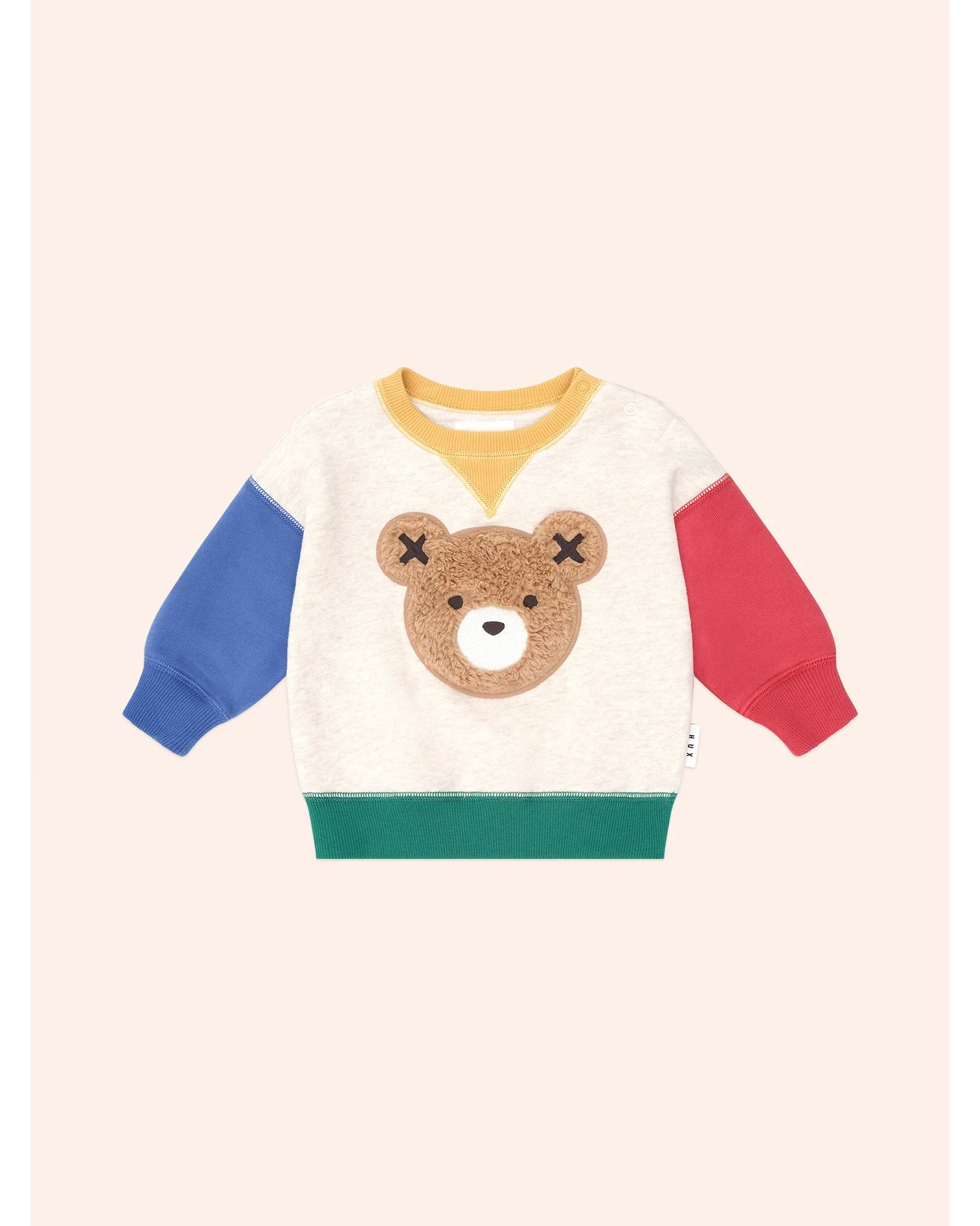 Furry Huxbear Colour Block Sweatshirt - Multi 2Yr - Image 3