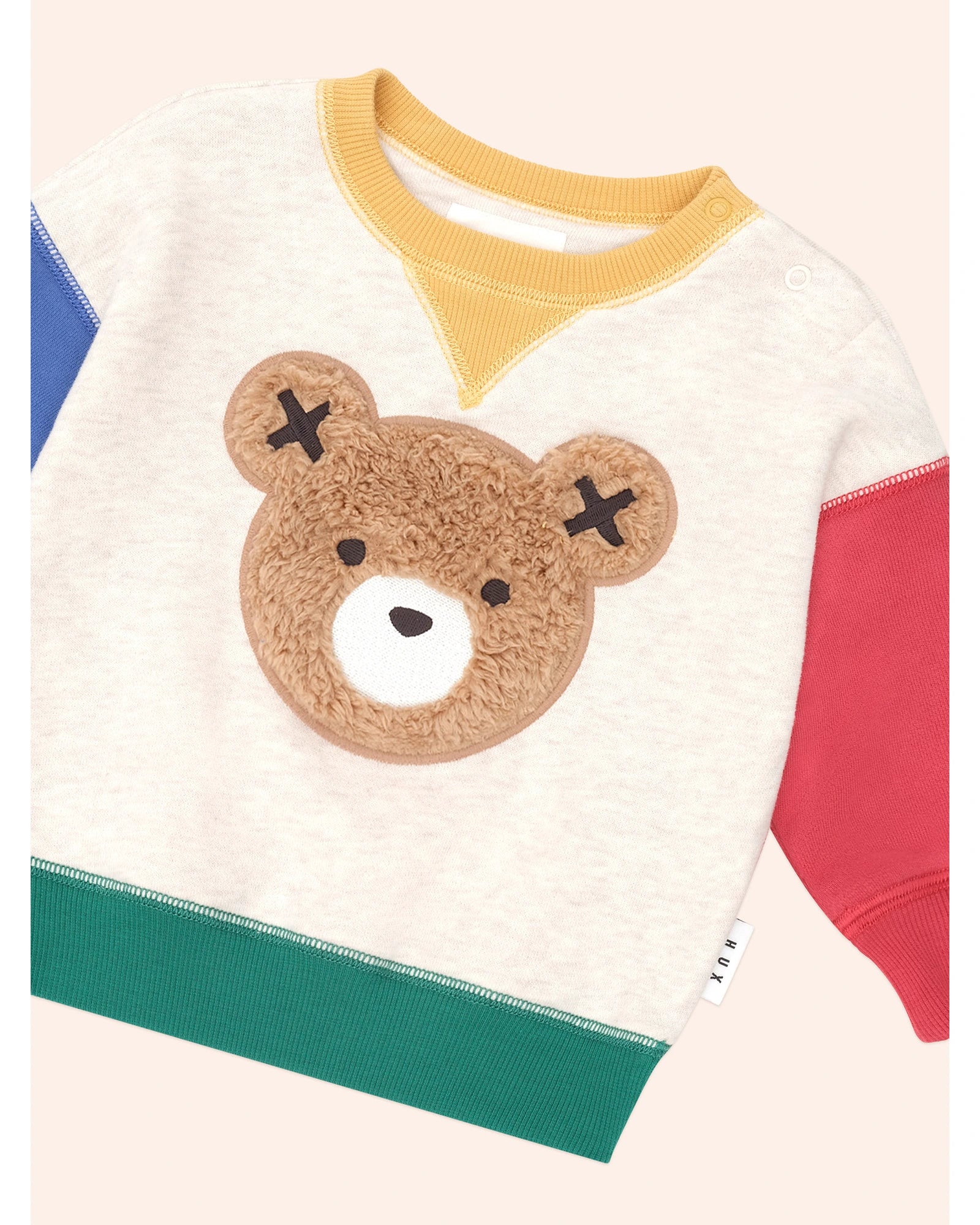 Furry Huxbear Colour Block Sweatshirt - Multi 2Yr - Image 4