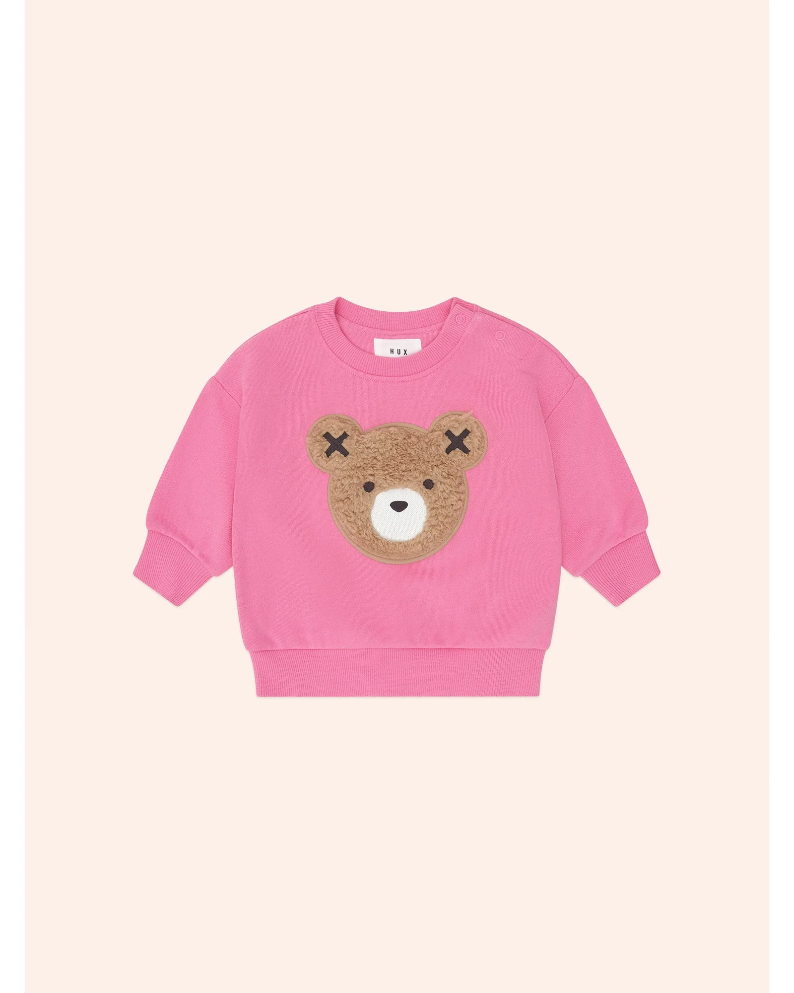 Furry Huxbear Sweatshirt - Strawberry 0-3M - Image 2