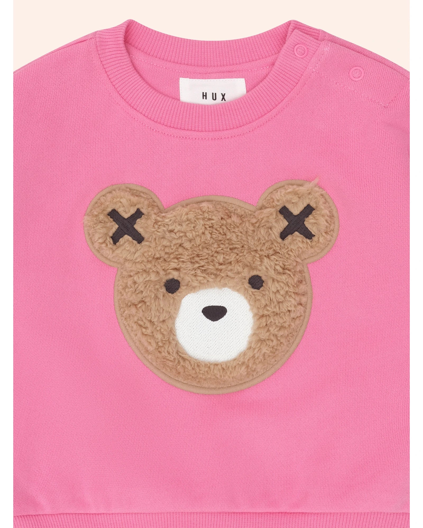 Furry Huxbear Sweatshirt - Strawberry 0-3M - Image 3