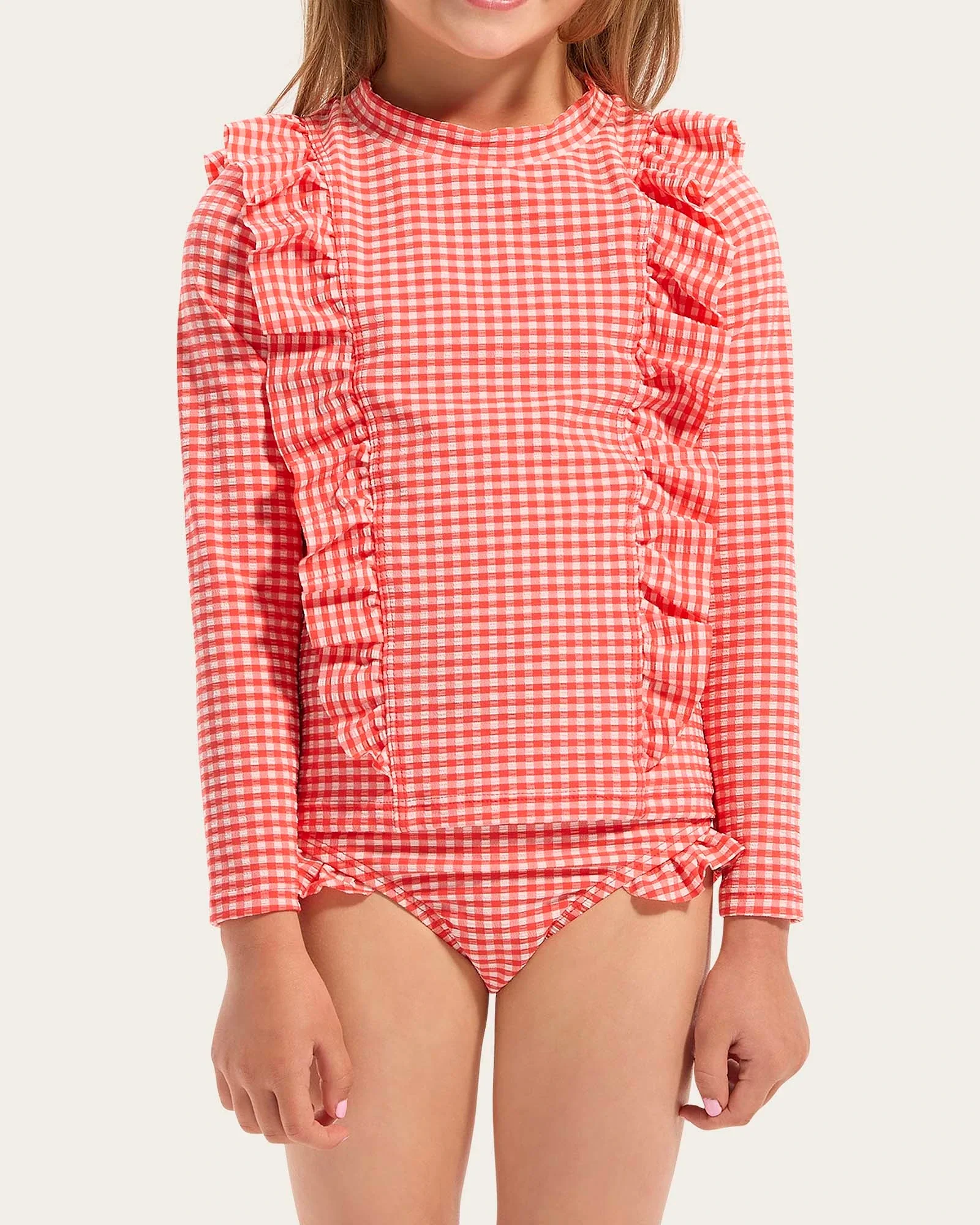 Gingham Rash Set - Melon - Size 3 - Image 2