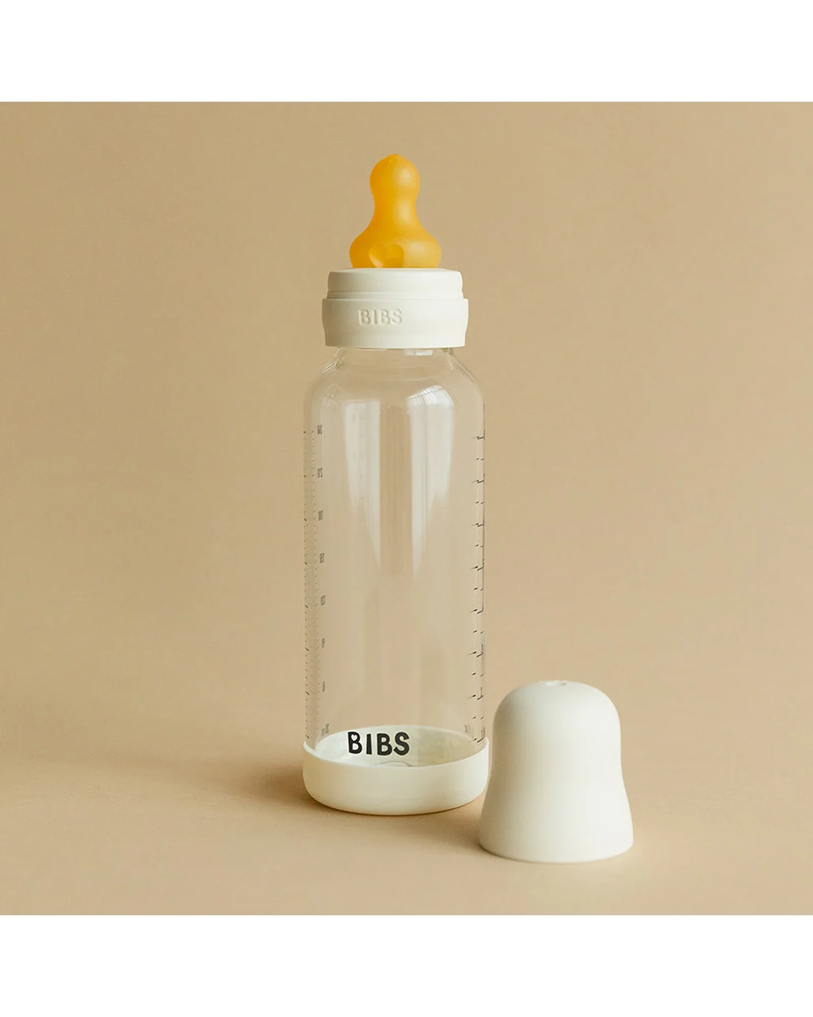 Glass Baby Bottle Latex 1 pack 120 ml Slow Flow Ivory - Image 3