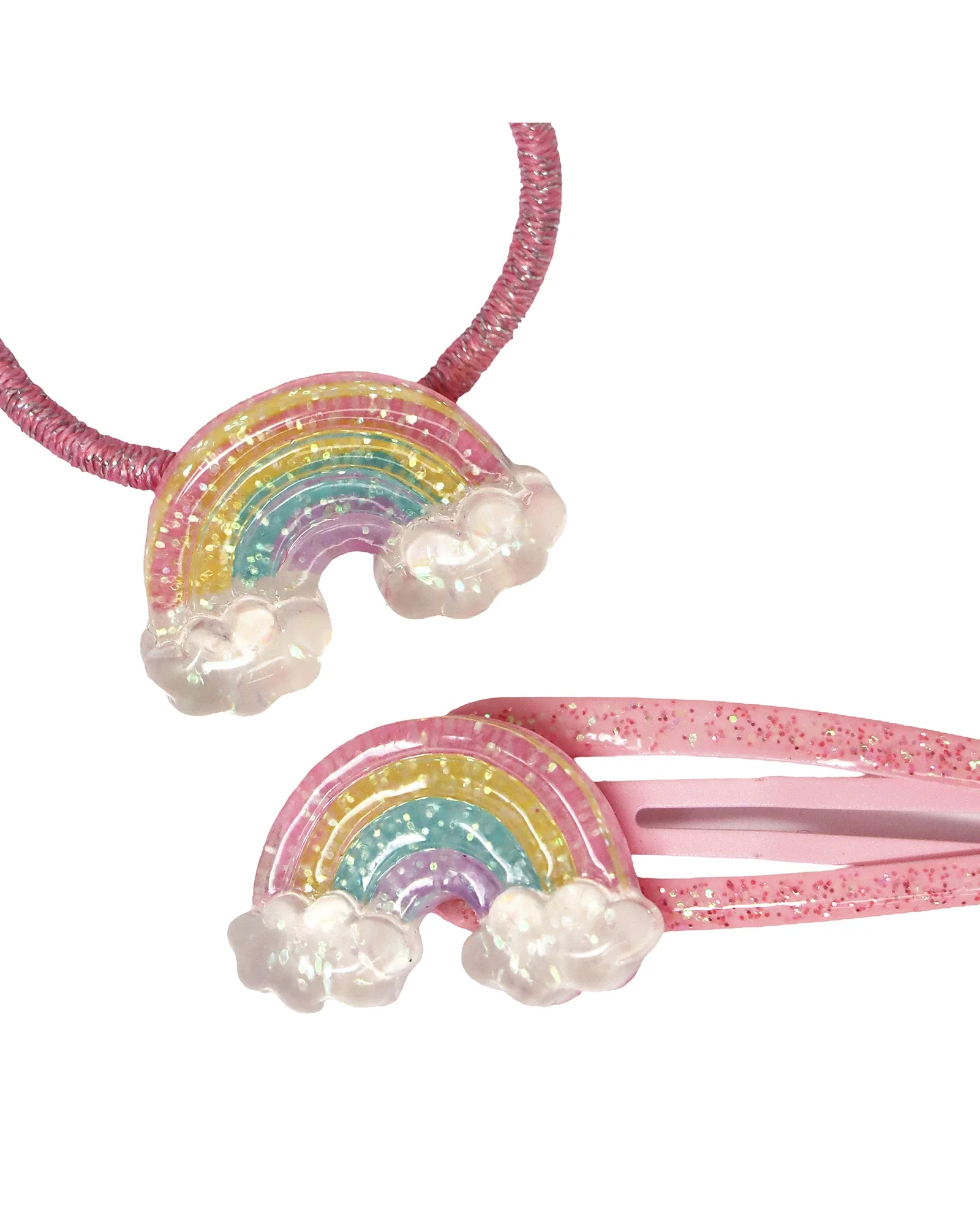Glitter Rainbow Hair Accessories Set - Image 2
