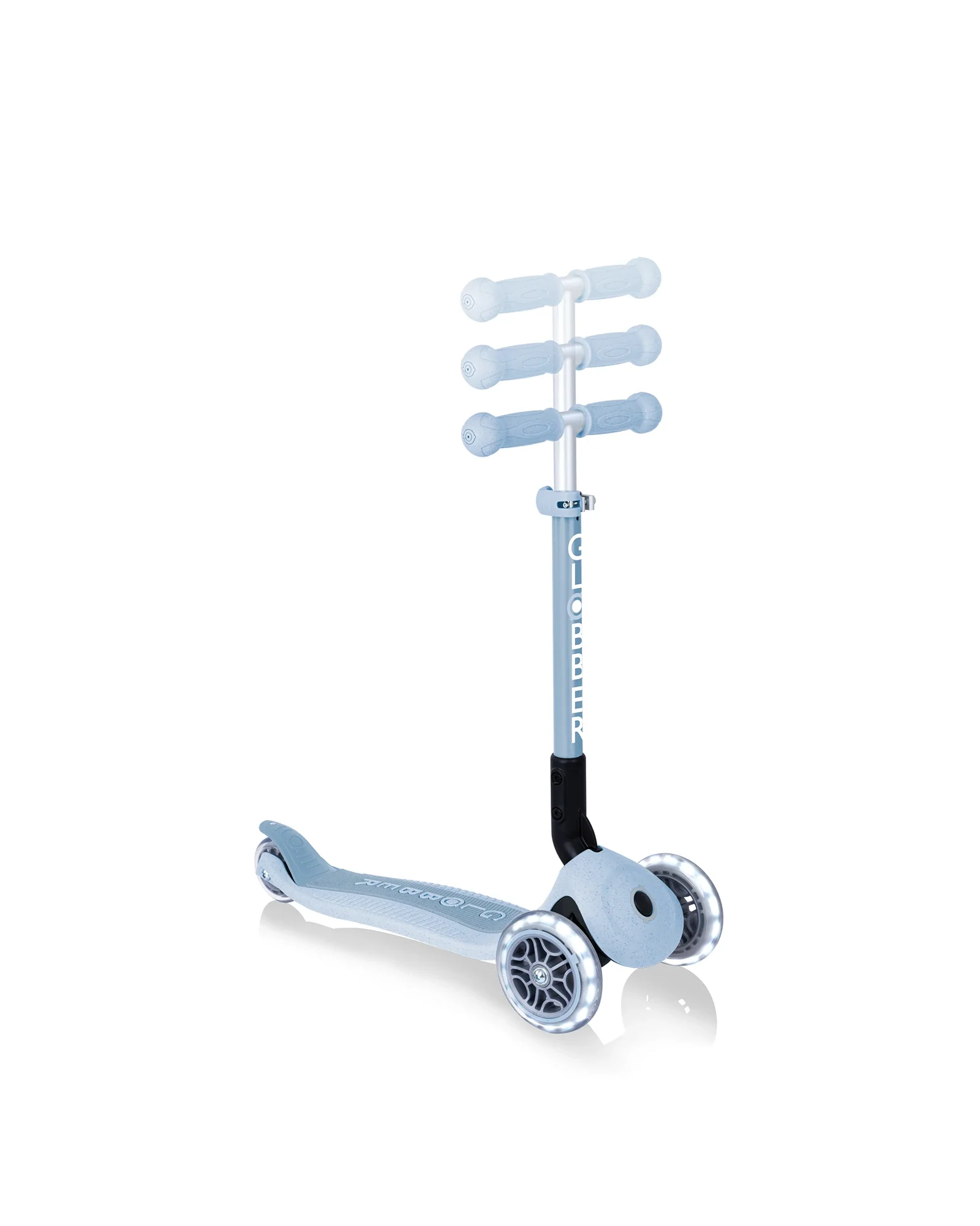 Globber ECOLOGIC JUNIOR Foldable Scooter Lights Blueberry - Image 2