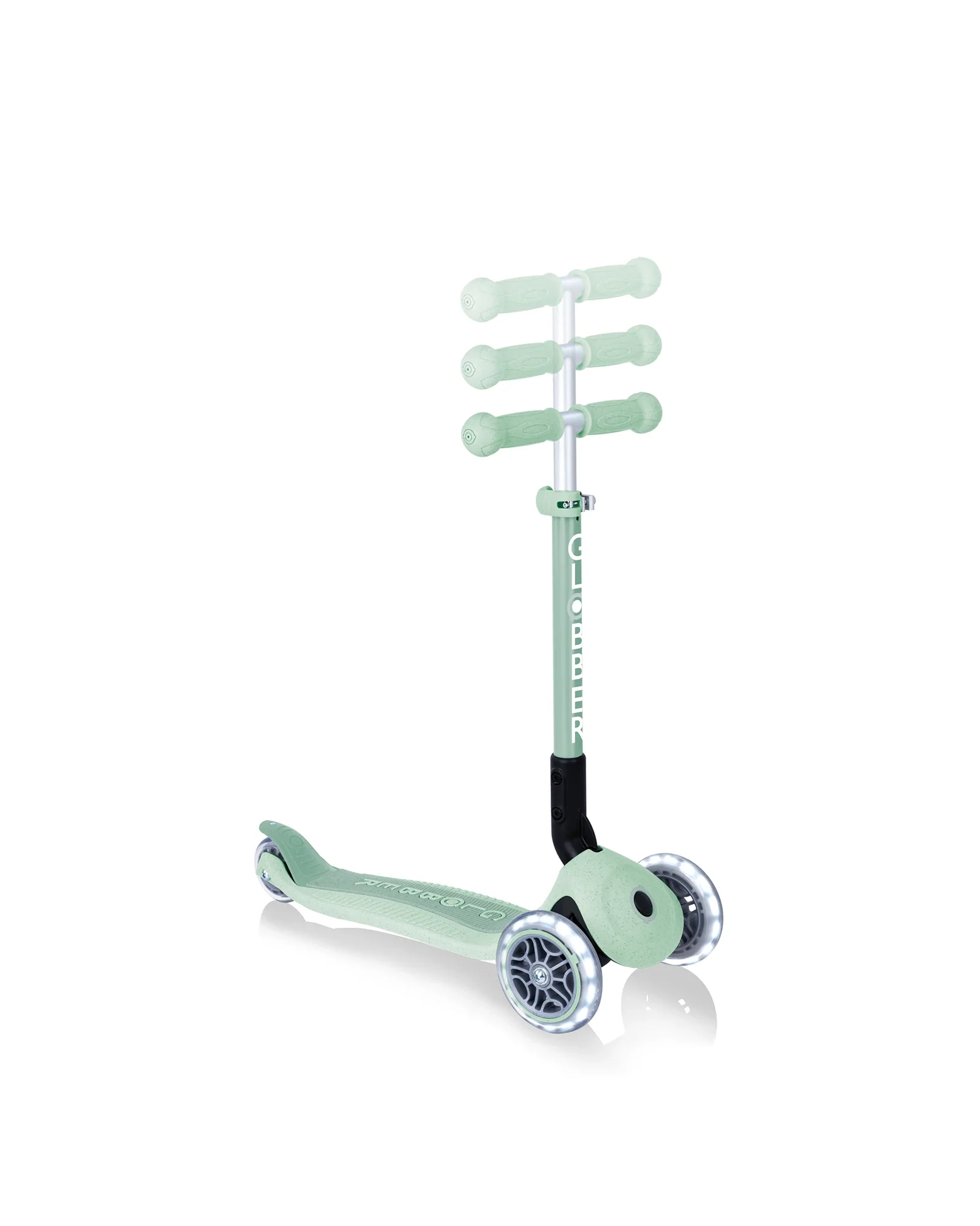 Globber ECOLOGIC JUNIOR Foldable Scooter Lights Pistachio - Image 10