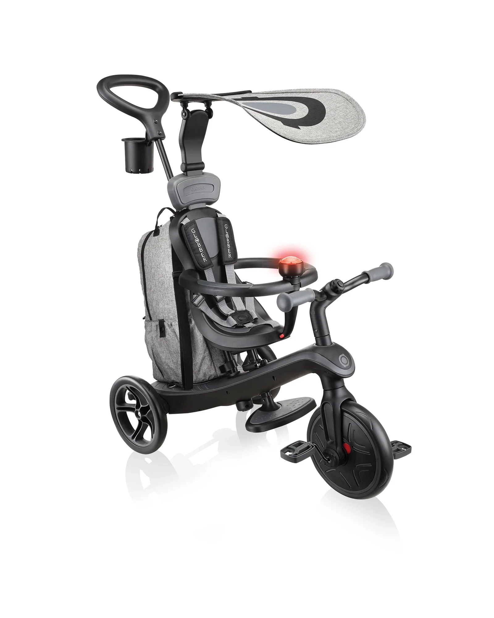 Globber Explorer Trike 4in1 Deluxe Play Black/Grey