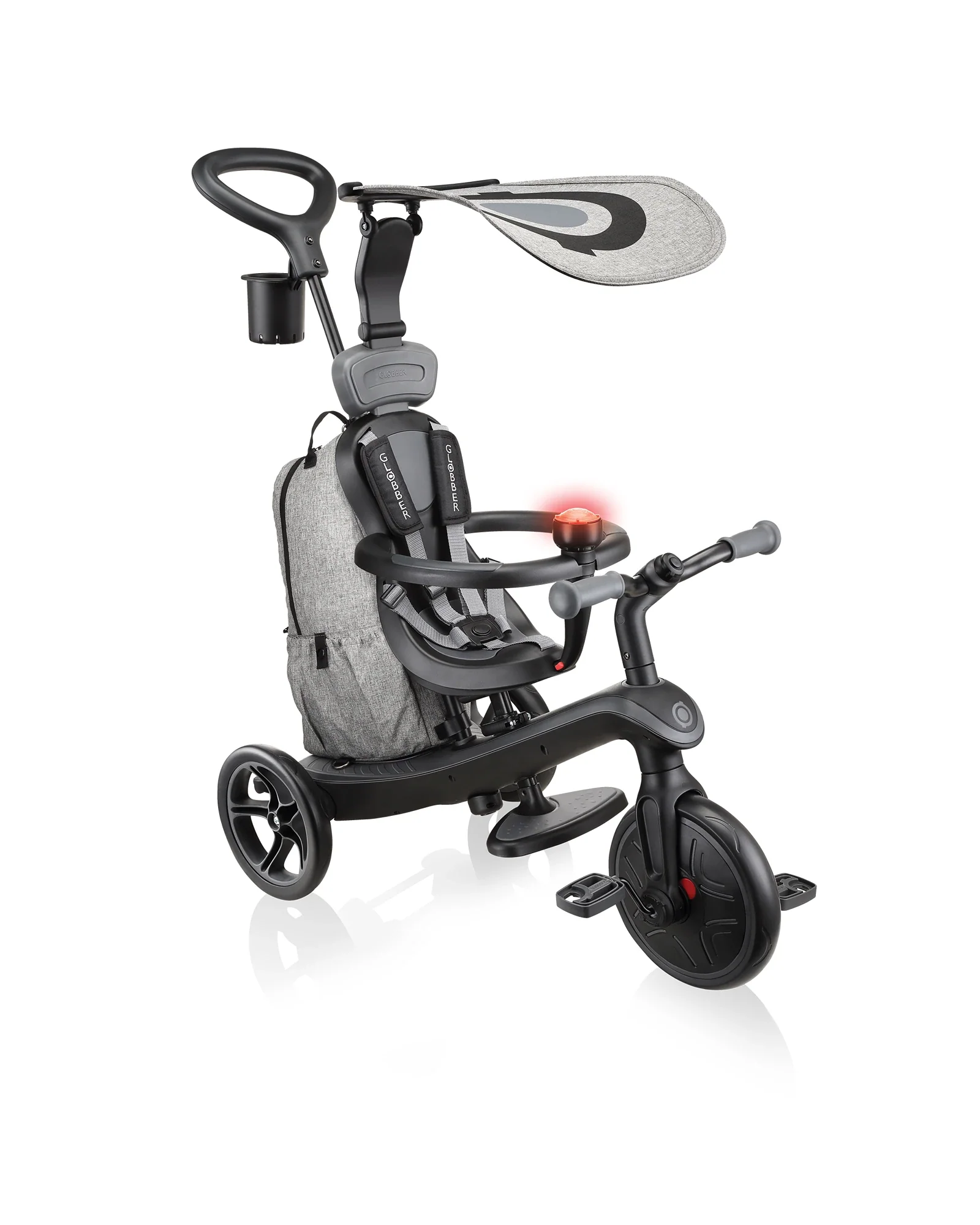 Globber Explorer Trike 4in1 Deluxe Play Black/Grey - Image 4