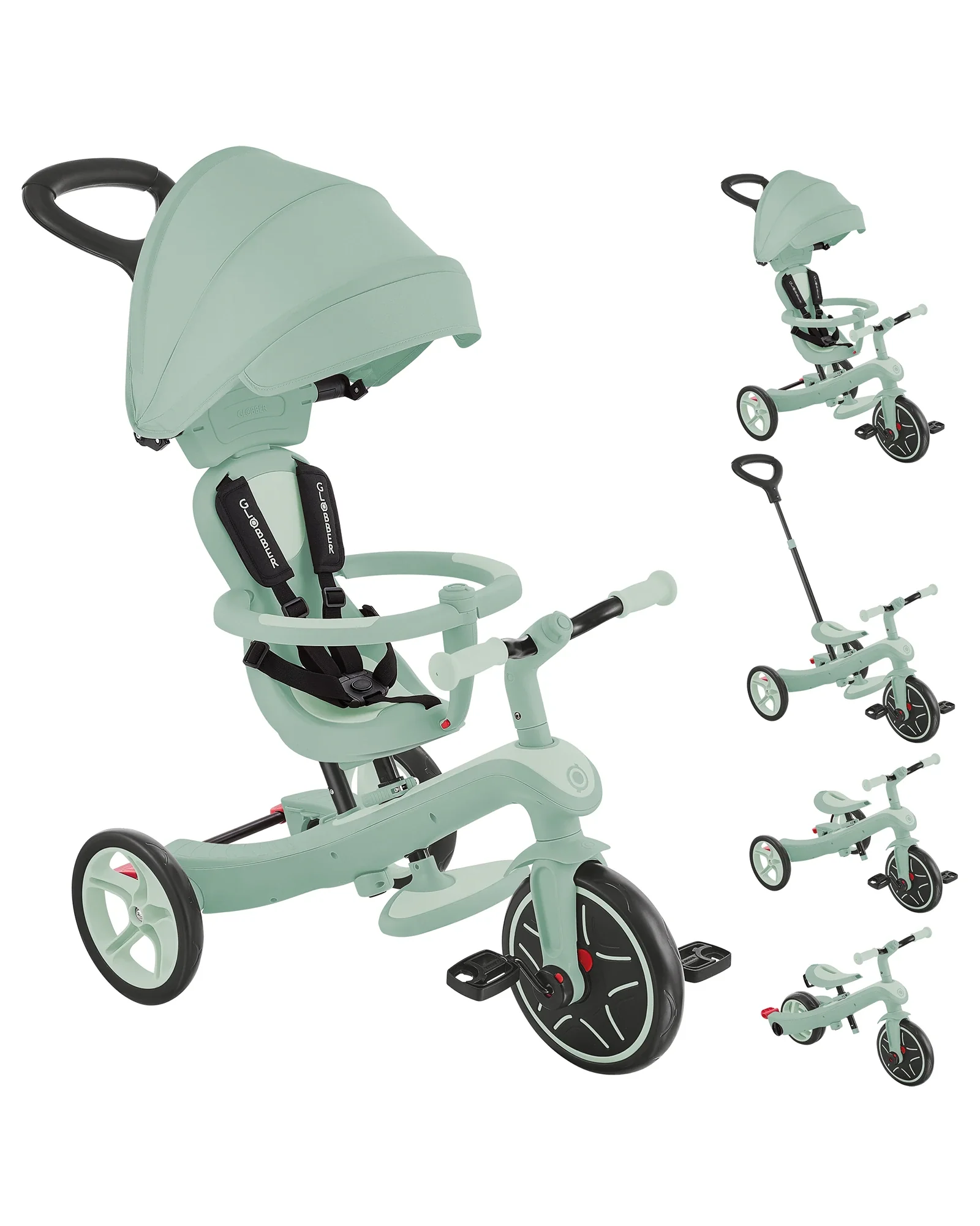 Globber Explorer Trike 4in1 Ecologic Pistaschio - Image 11