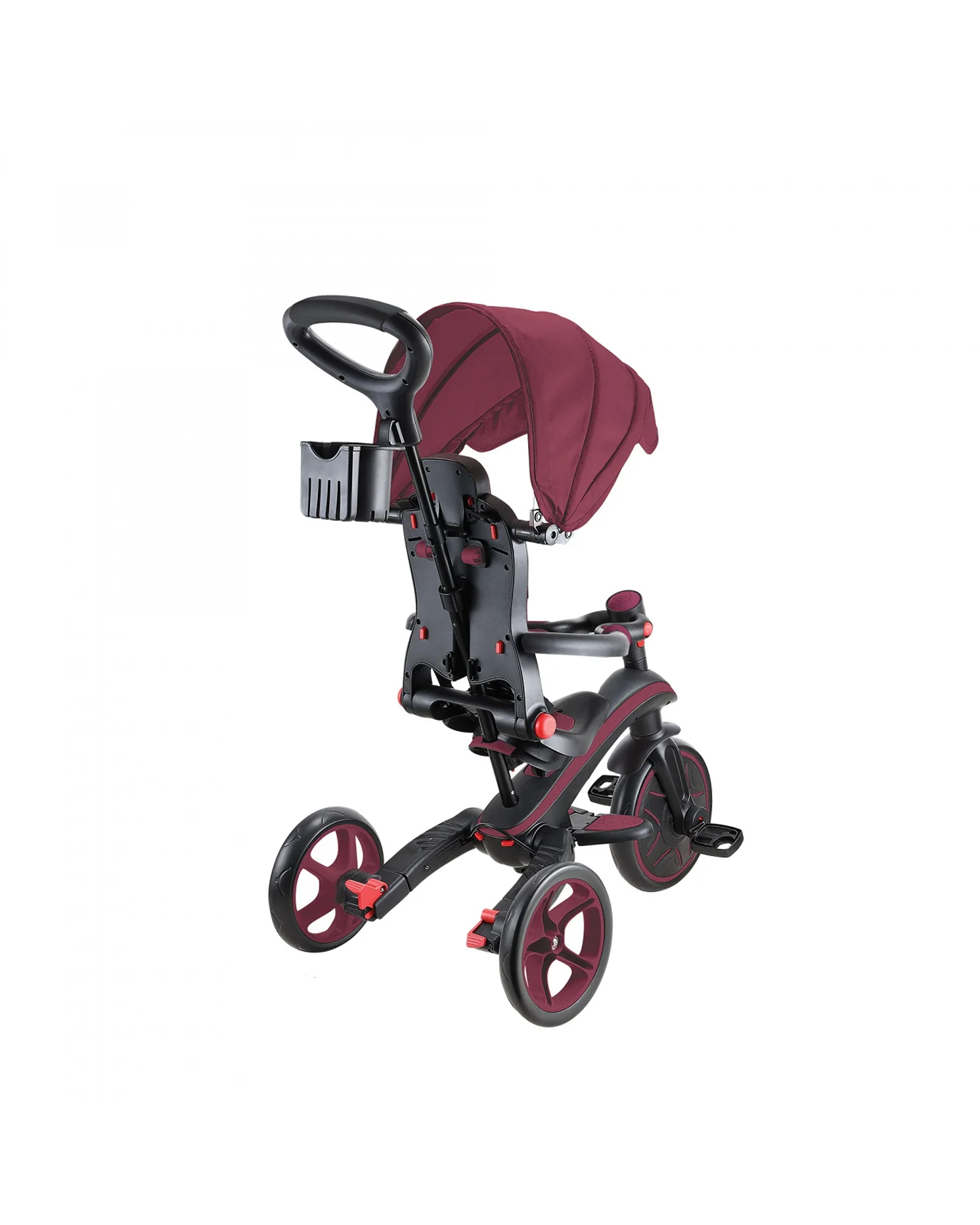 Globber Explorer Trike 4in1 Foldable Burgundy - Image 17