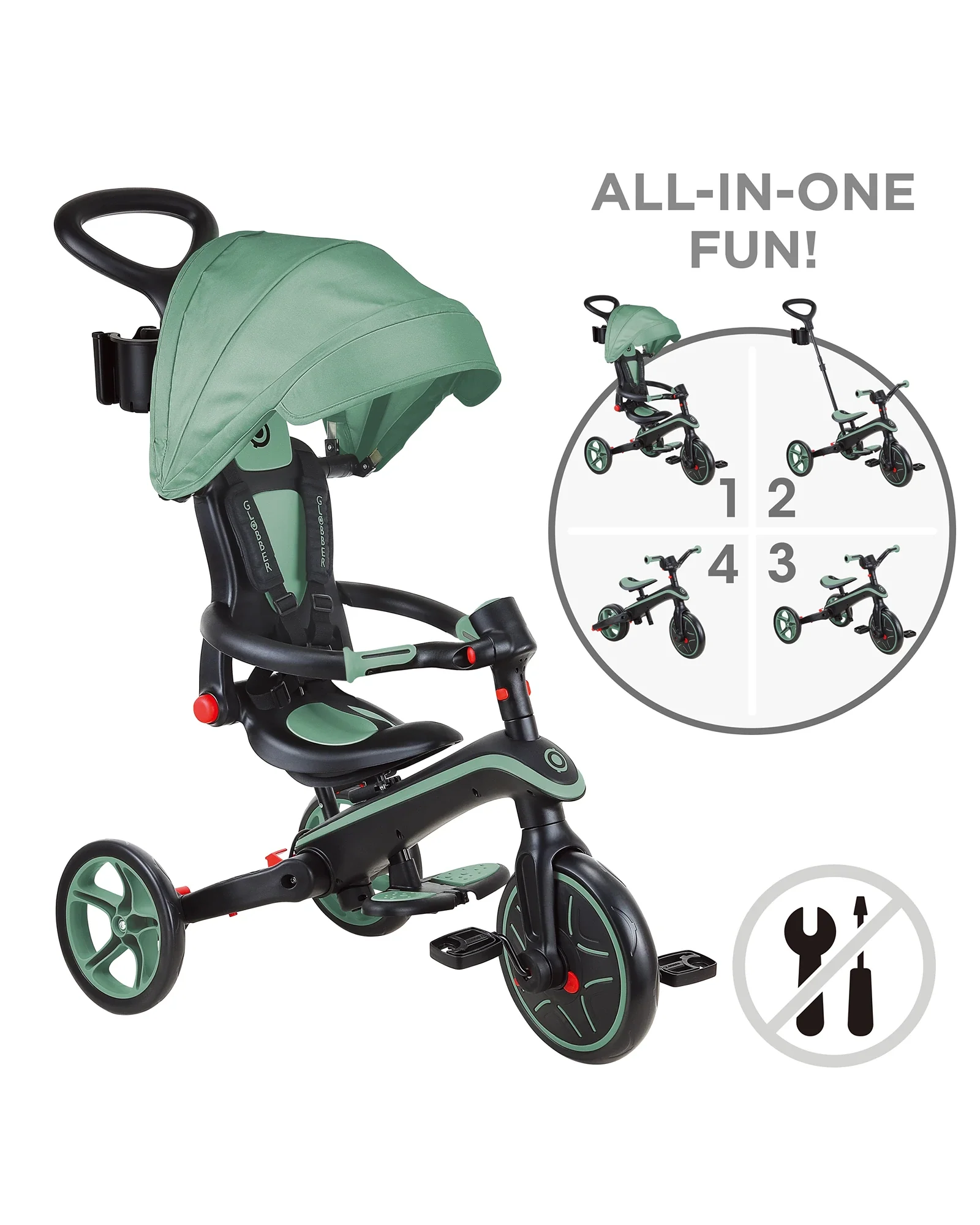 Globber Explorer Trike Foldable 4in1 - Image 16