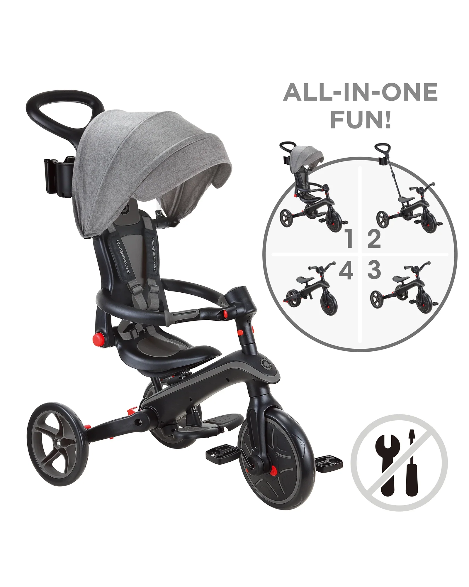 Globber Explorer Trike Foldable 4in1 - Image 16