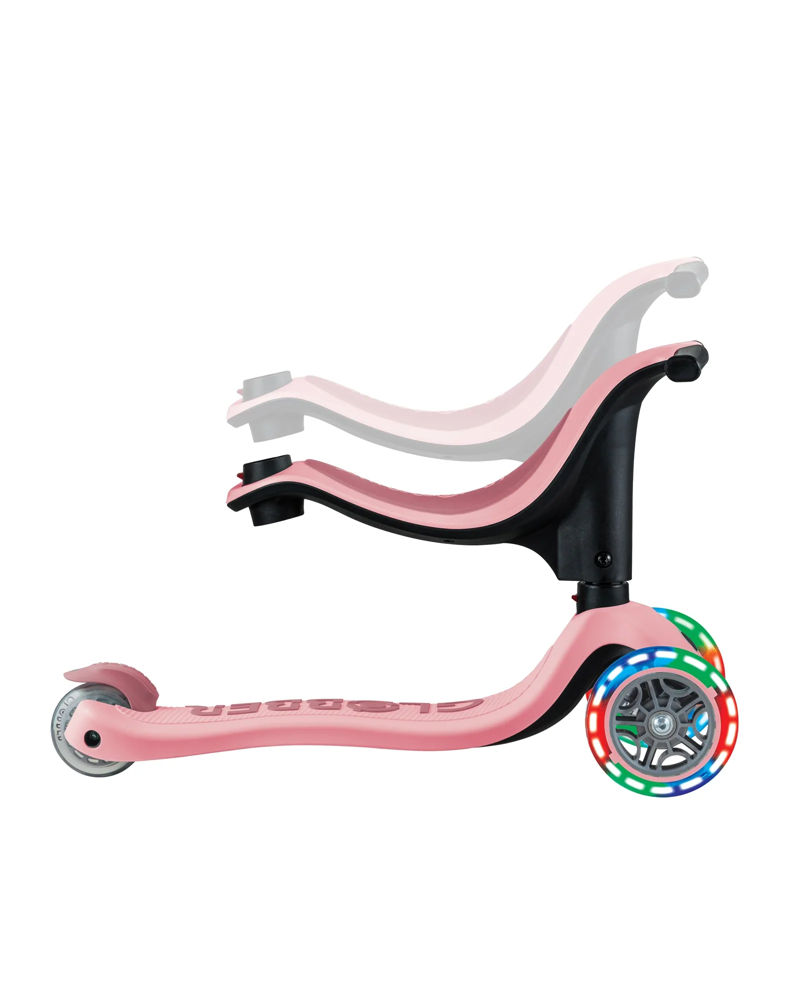 Globber Go Sporty Lights V2 Pastel Pink/Deep Pink - Image 9
