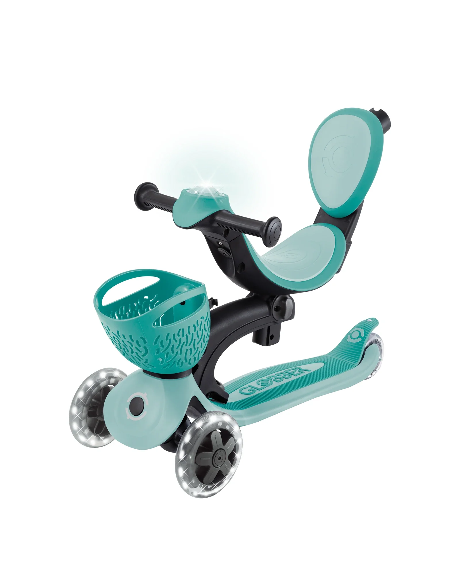 Globber Go Up Baby Lights 360 Mint/Dark Mint - Image 4