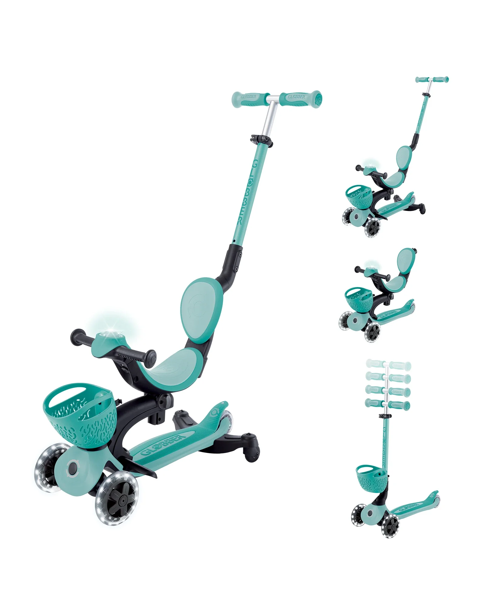 Globber Go Up Baby Lights 360 Mint/Dark Mint - Image 8