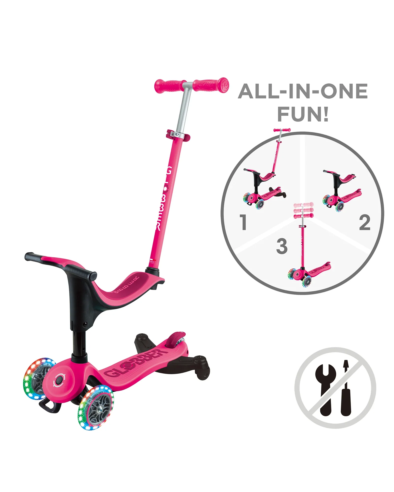 Globber Go Up Sporty Lights 360 - Image 26