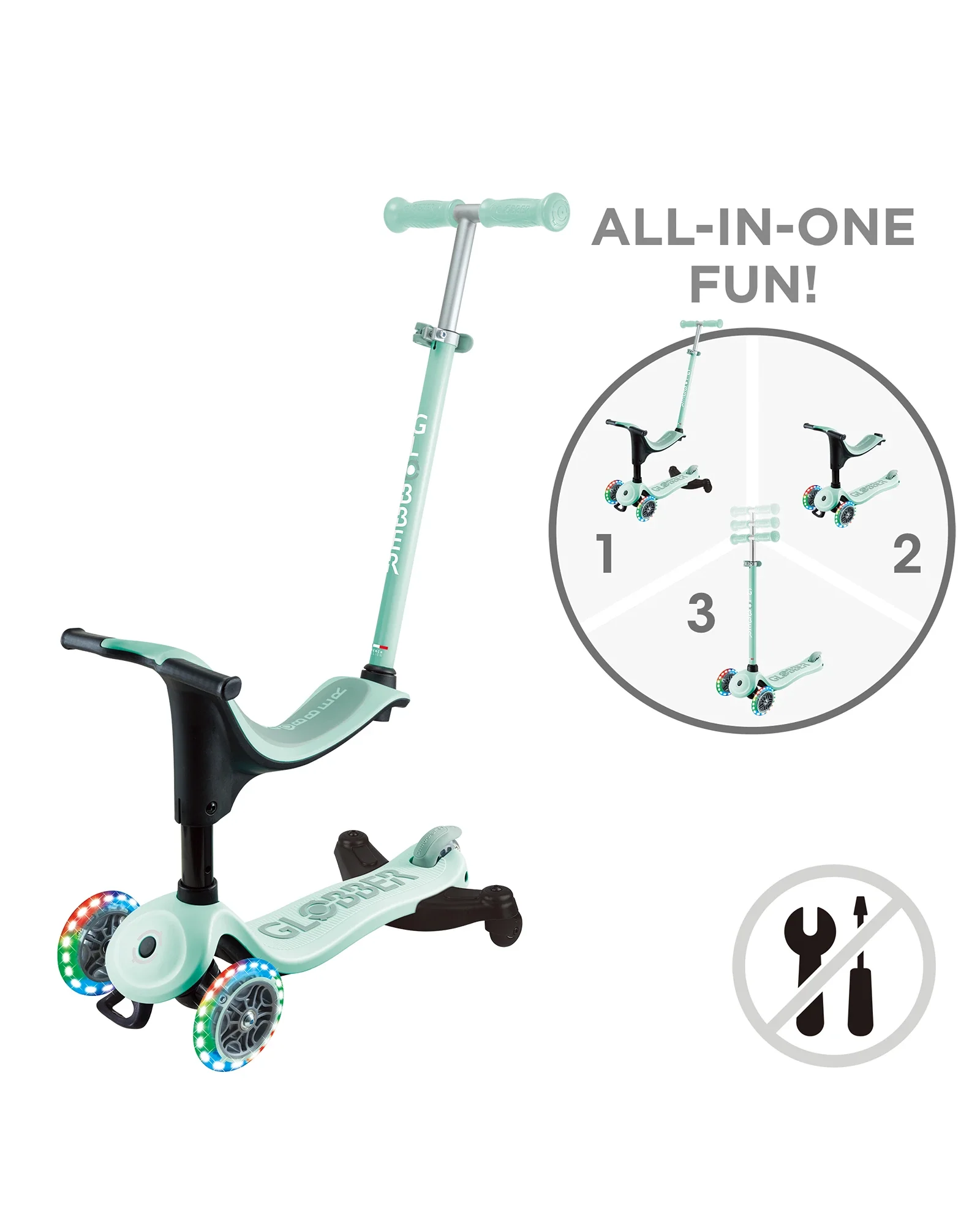 Globber Go Up Sporty Lights 360 - Image 40