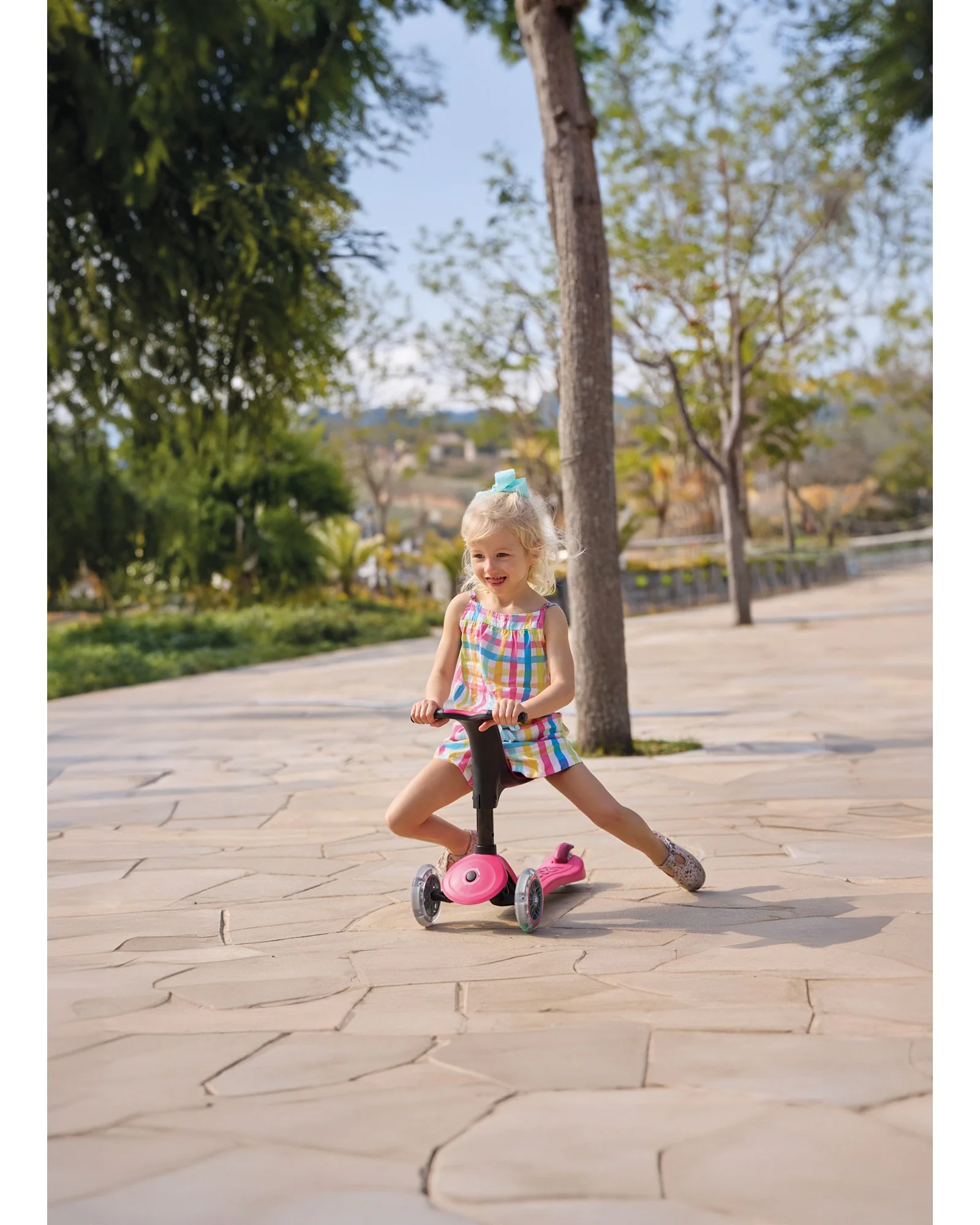 Globber Go Up Sporty Lights V2 Dark Pink - Image 14