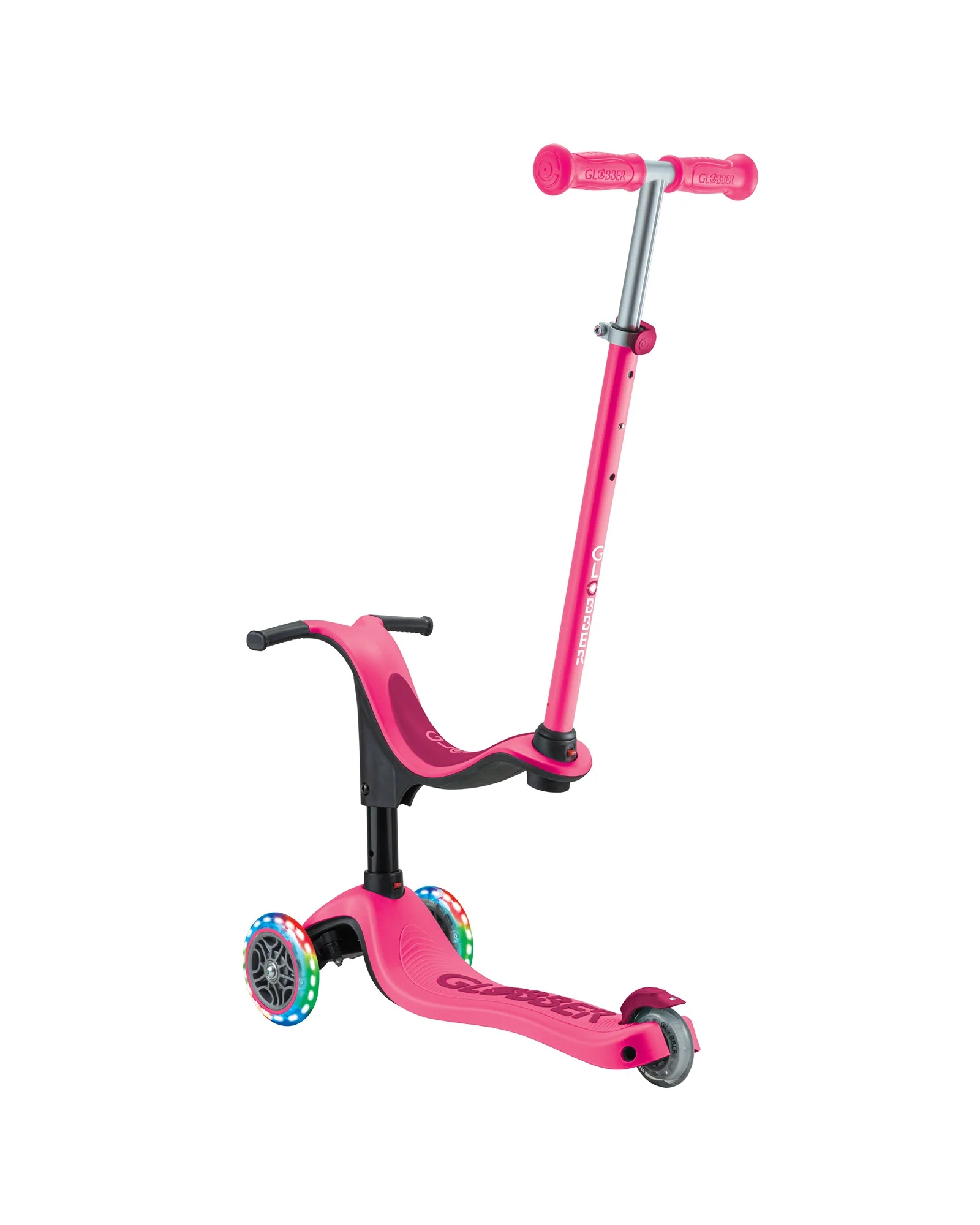 Globber Go Up Sporty Lights V2 Dark Pink - Image 2