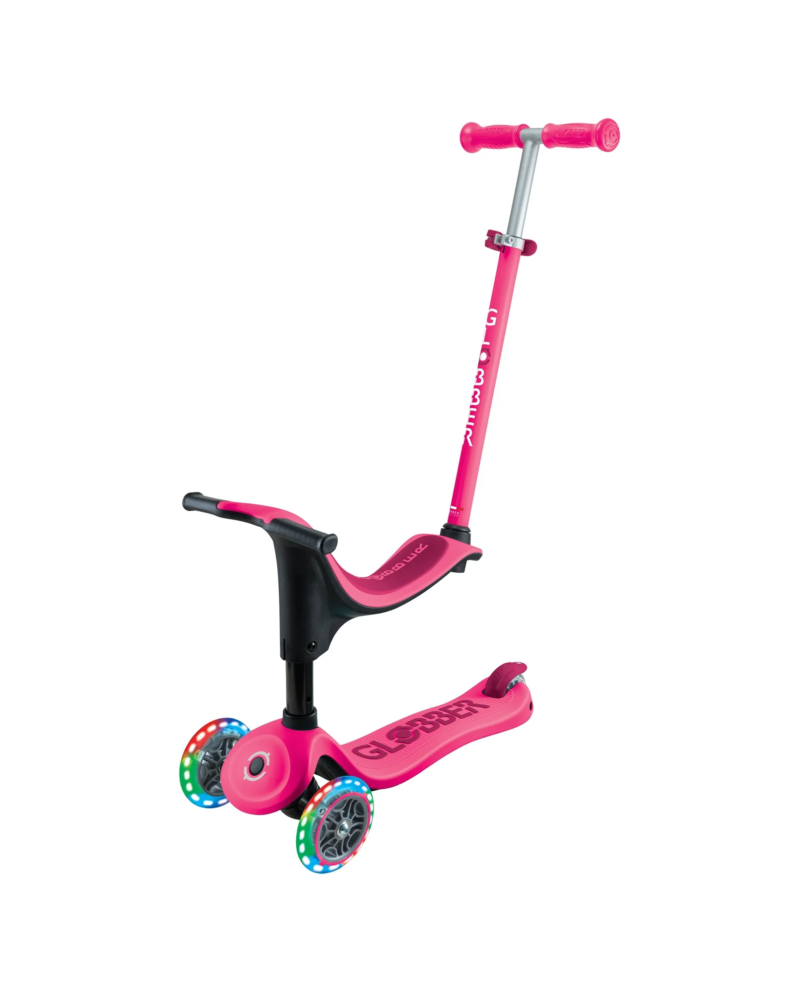 Globber Go Up Sporty Lights V2 Dark Pink - Image 4