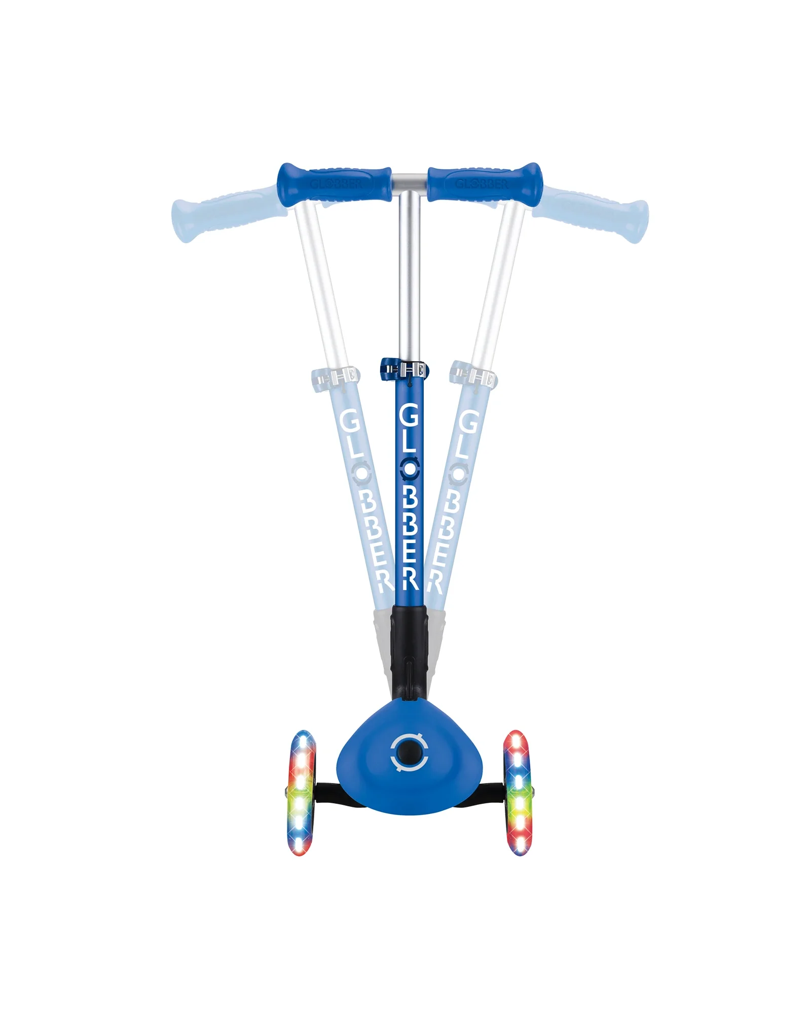 Globber Junior Primo Foldable Lights Scooter Navy Blue - Image 3