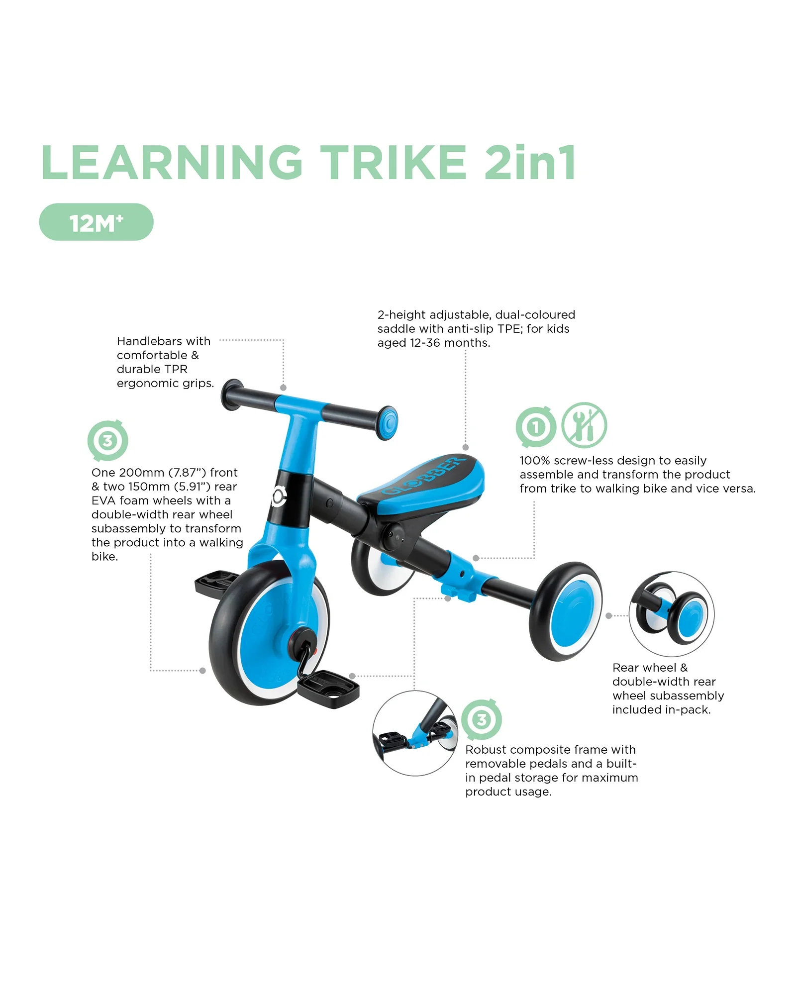 Globber Learning Trike 2in1 - Image 40
