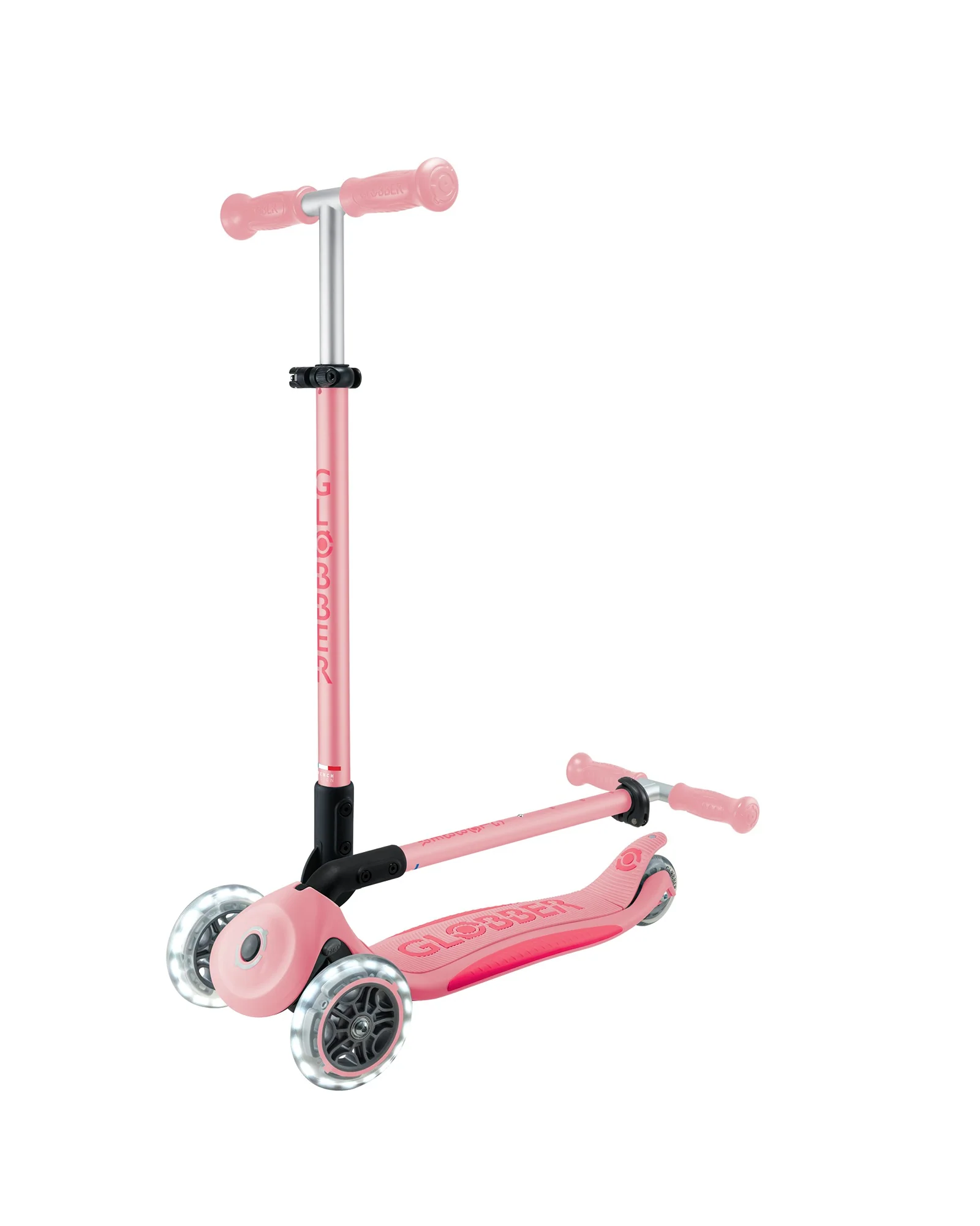 Globber Primo Fold Plus Lights Pink Coral - Image 7