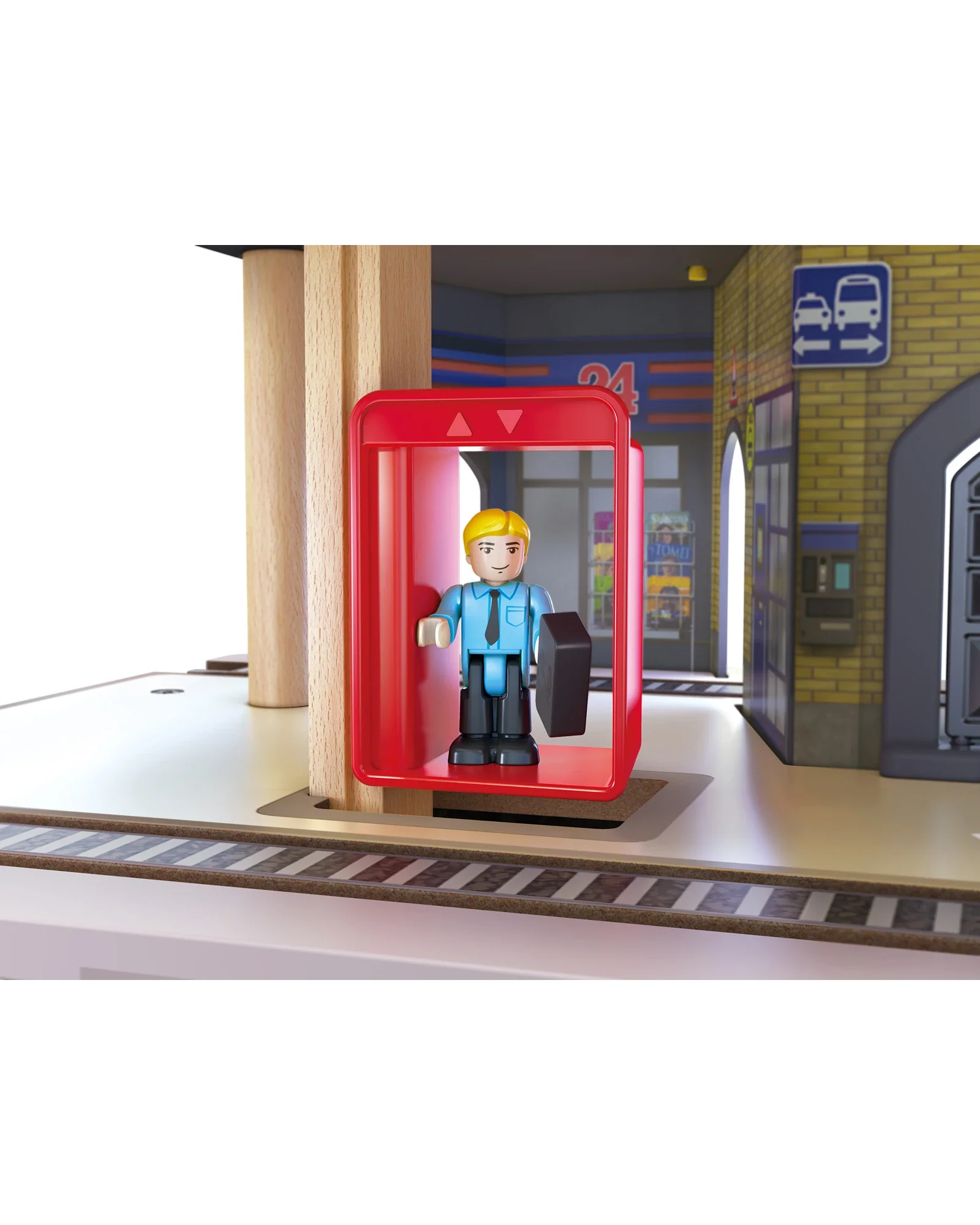 Hape Multi-Level Railway City Set - Image 4