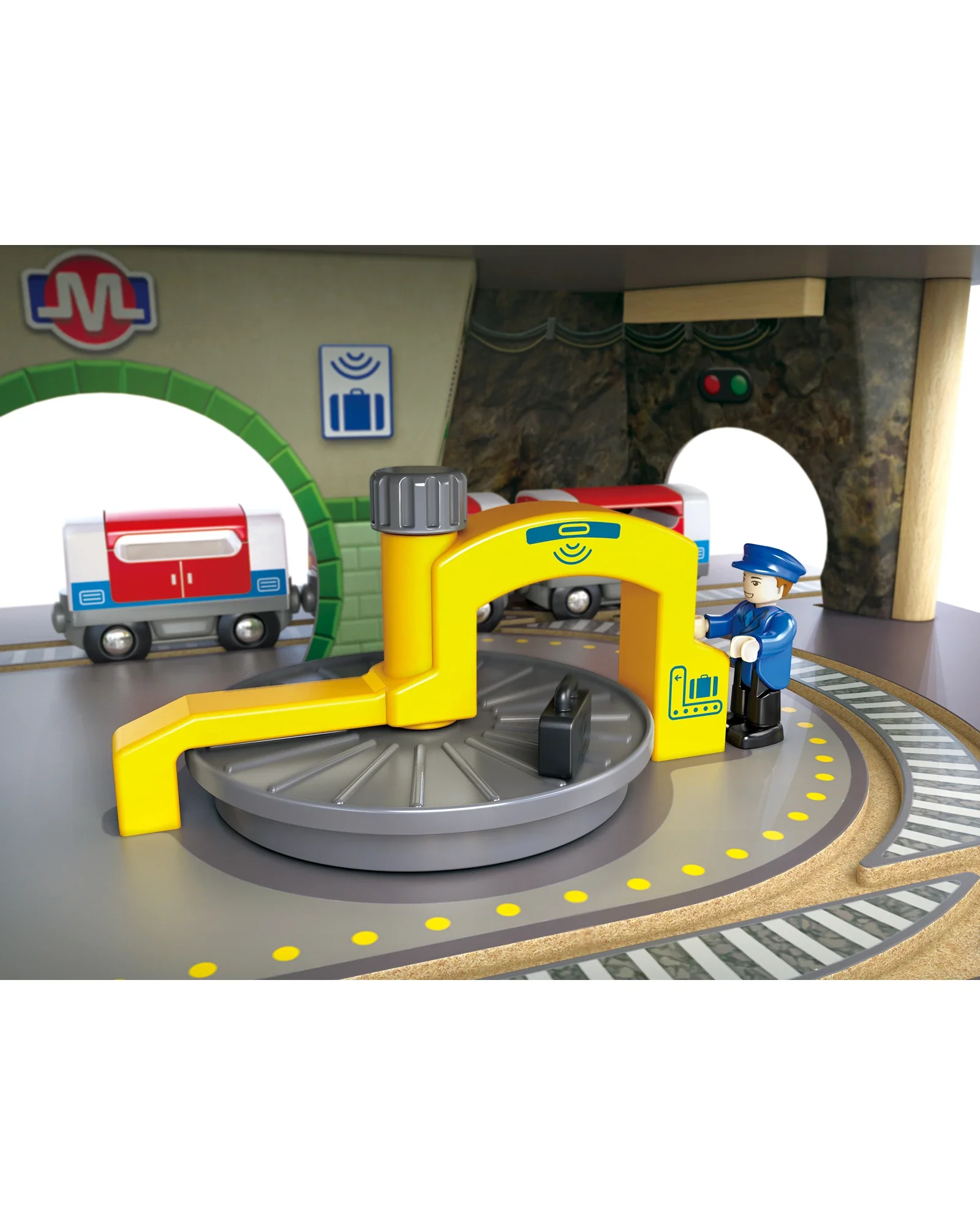 Hape Multi-Level Railway City Set - Image 5