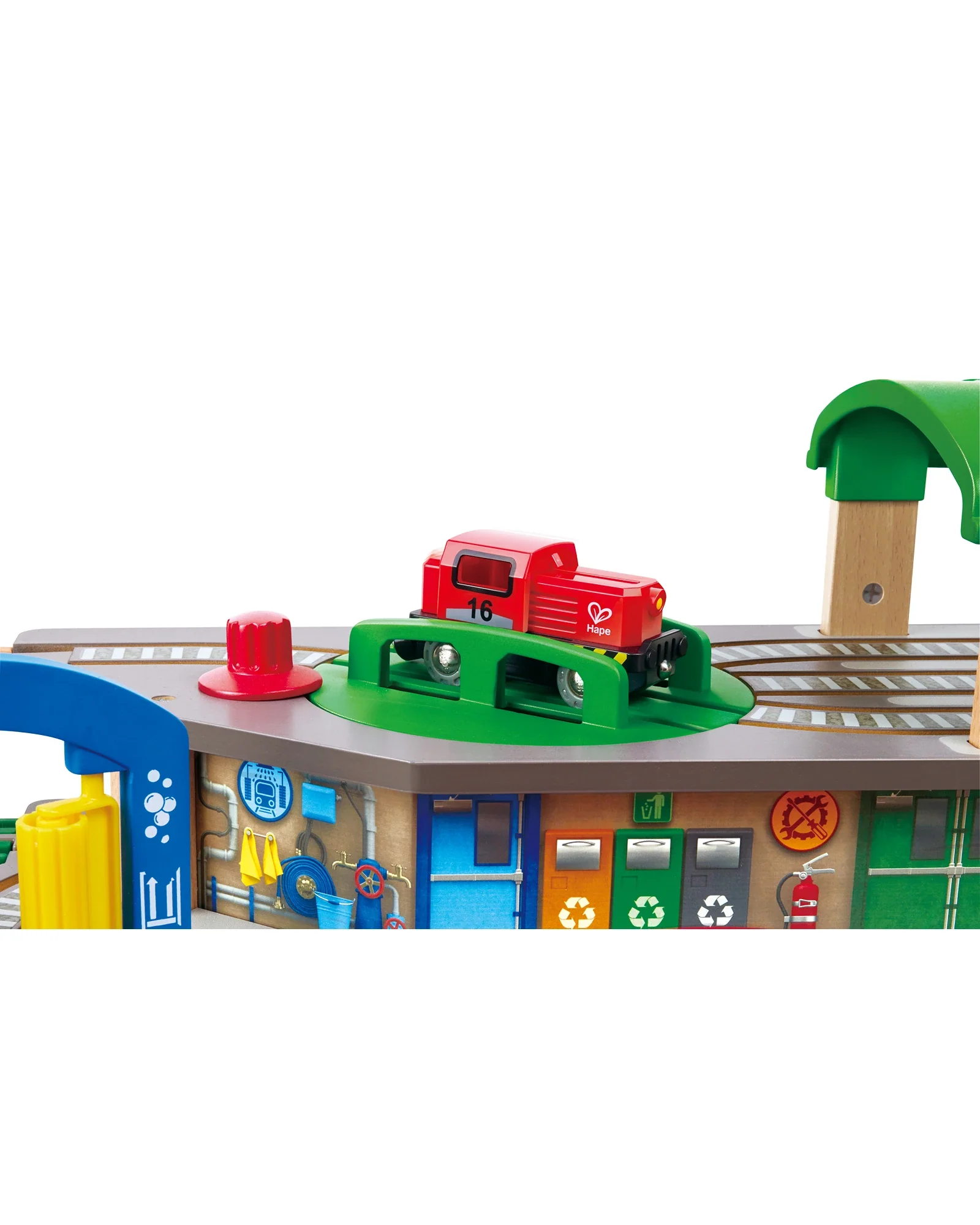 Hape Multi-Level Railway City Set - Image 6