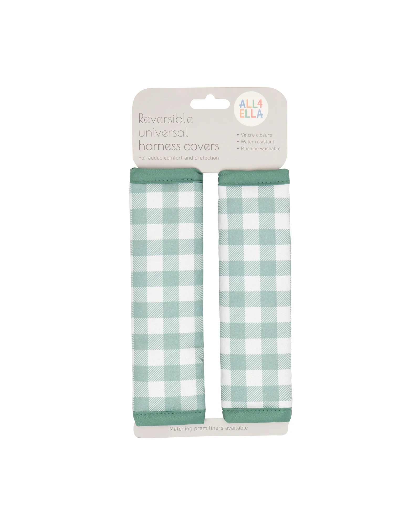 Harness Covers Gingham Sage