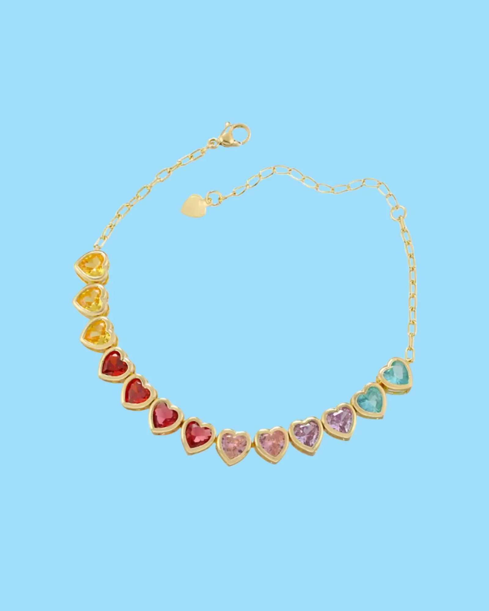 Hearts for Days Rainbow Heart Necklace