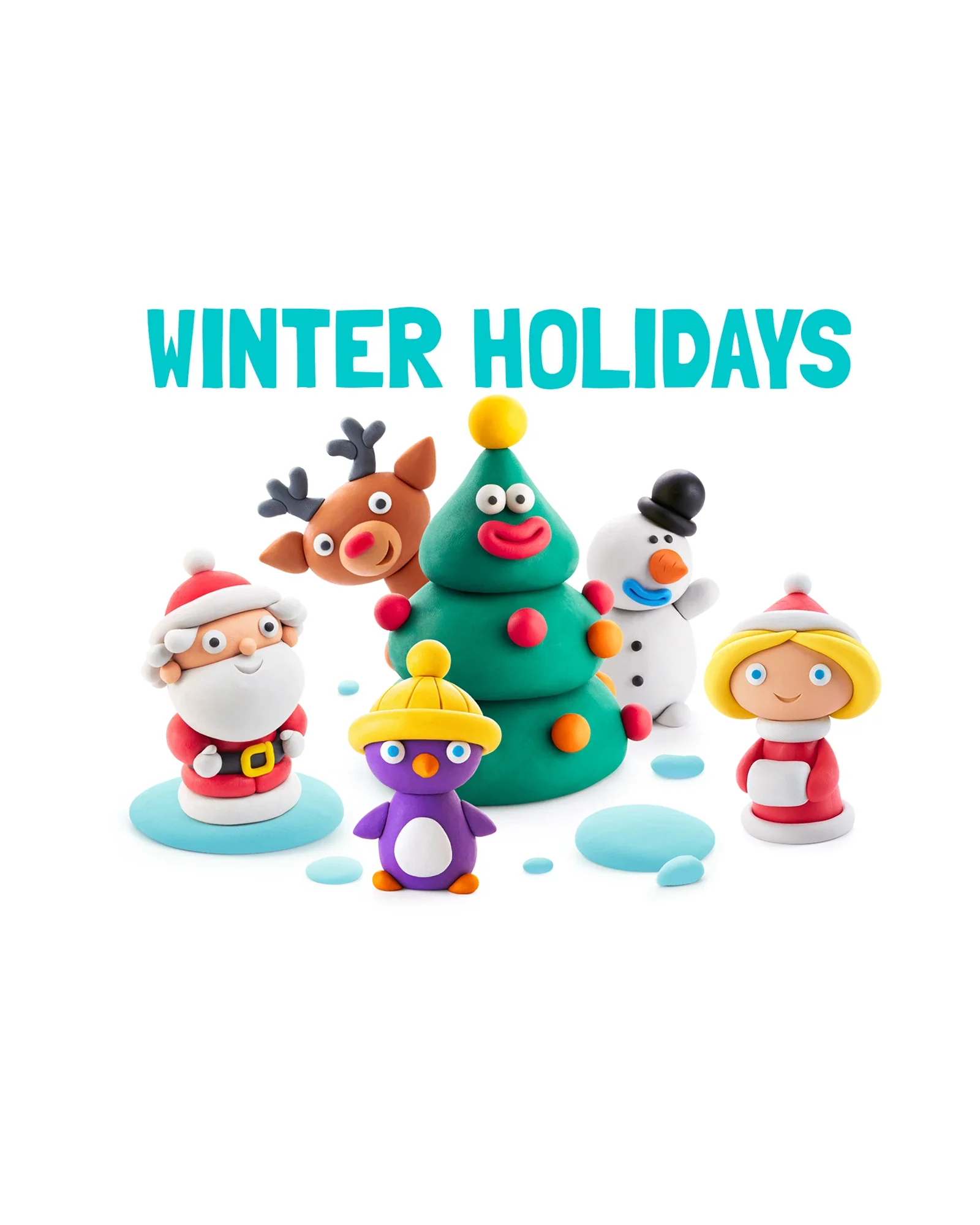 Hey Clay Christmas Winter Holidays Large Pack (15 Cans & 2 Tools) - Image 3