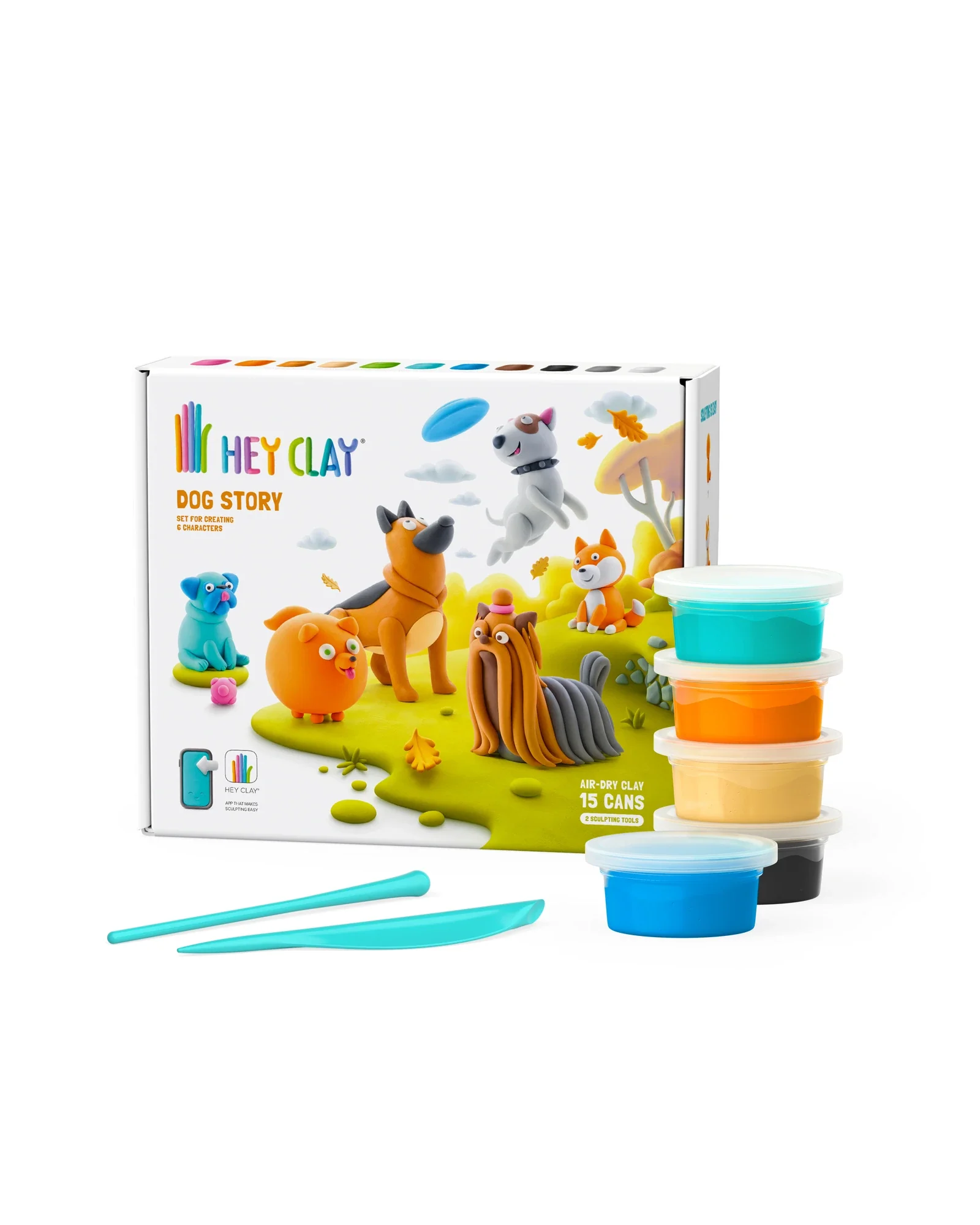 Hey Clay Dog Story Large Pack (15 Cans & 2 Tools)