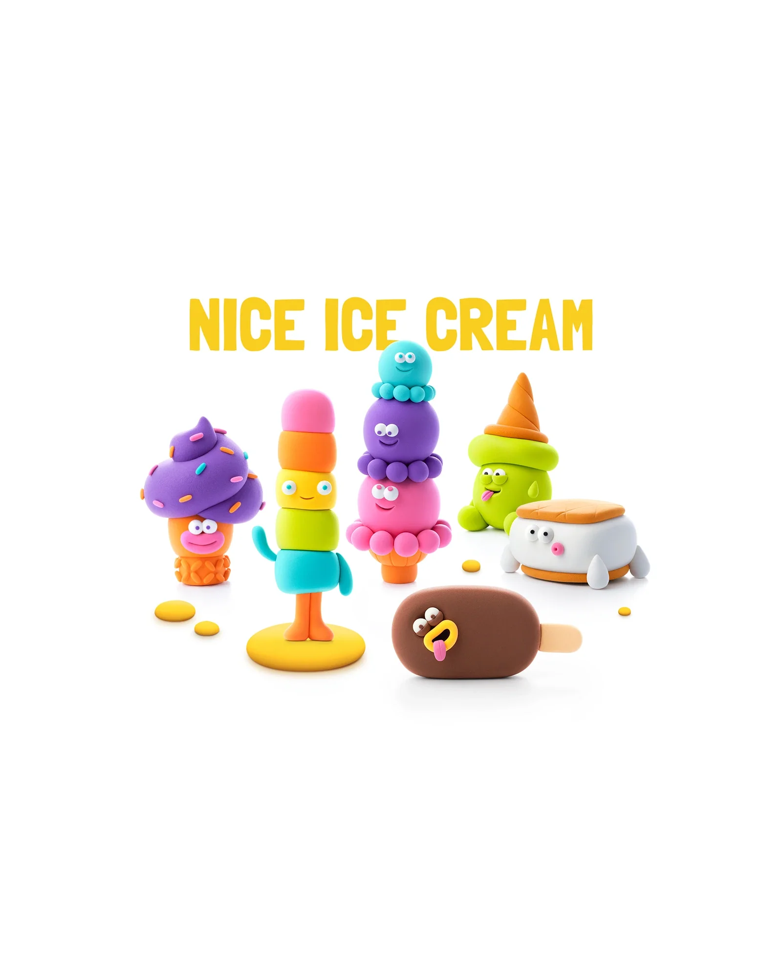 Hey Clay Nice Ice Cream Set - Image 8
