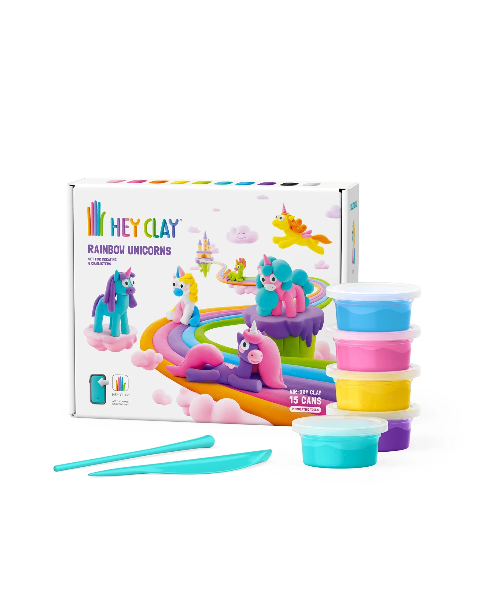 Hey Clay Rainbow Unicorns Set - Image 2