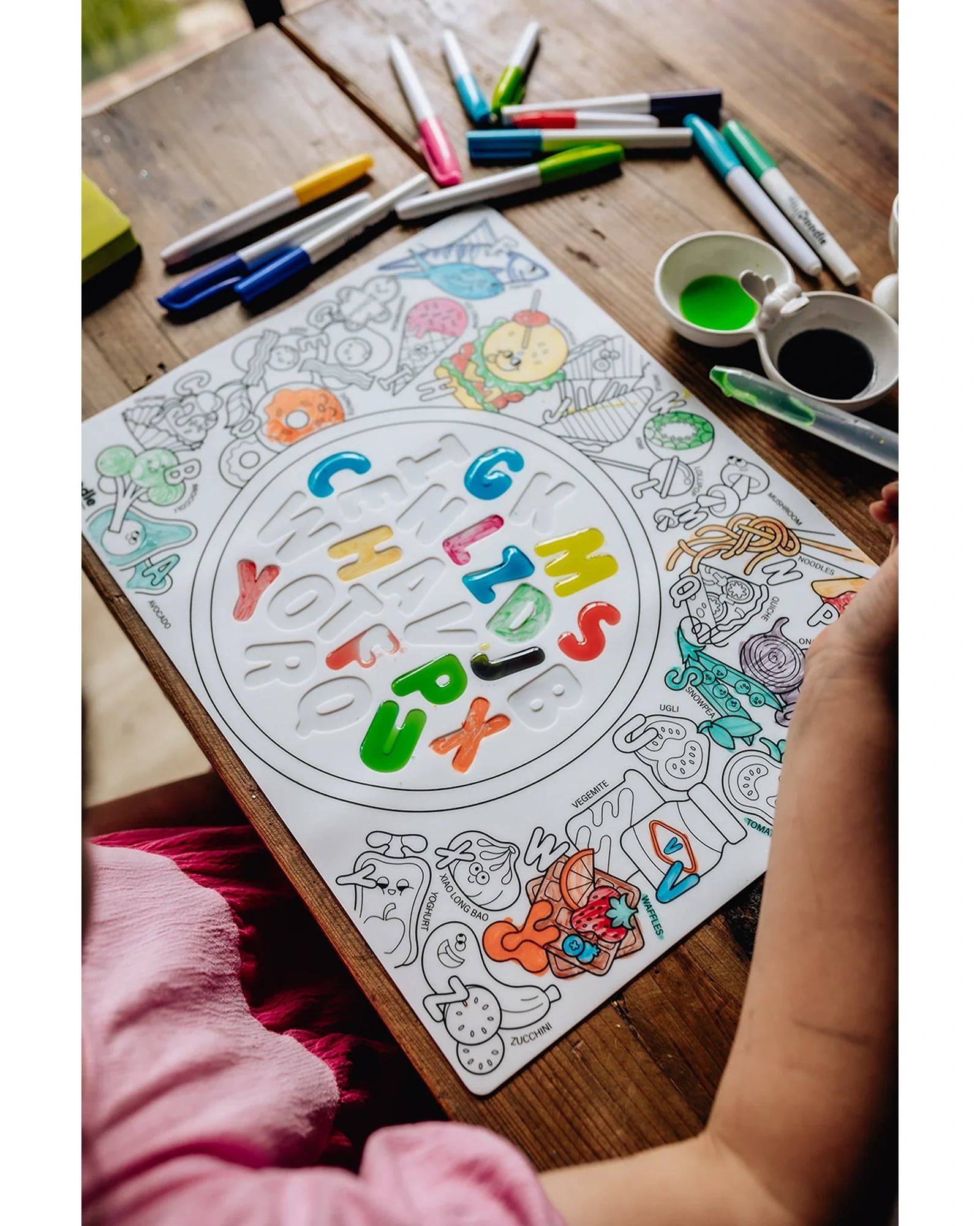HeyDoodle Alphabet Soup Sensory Colouring & Doodle Mat - Image 9