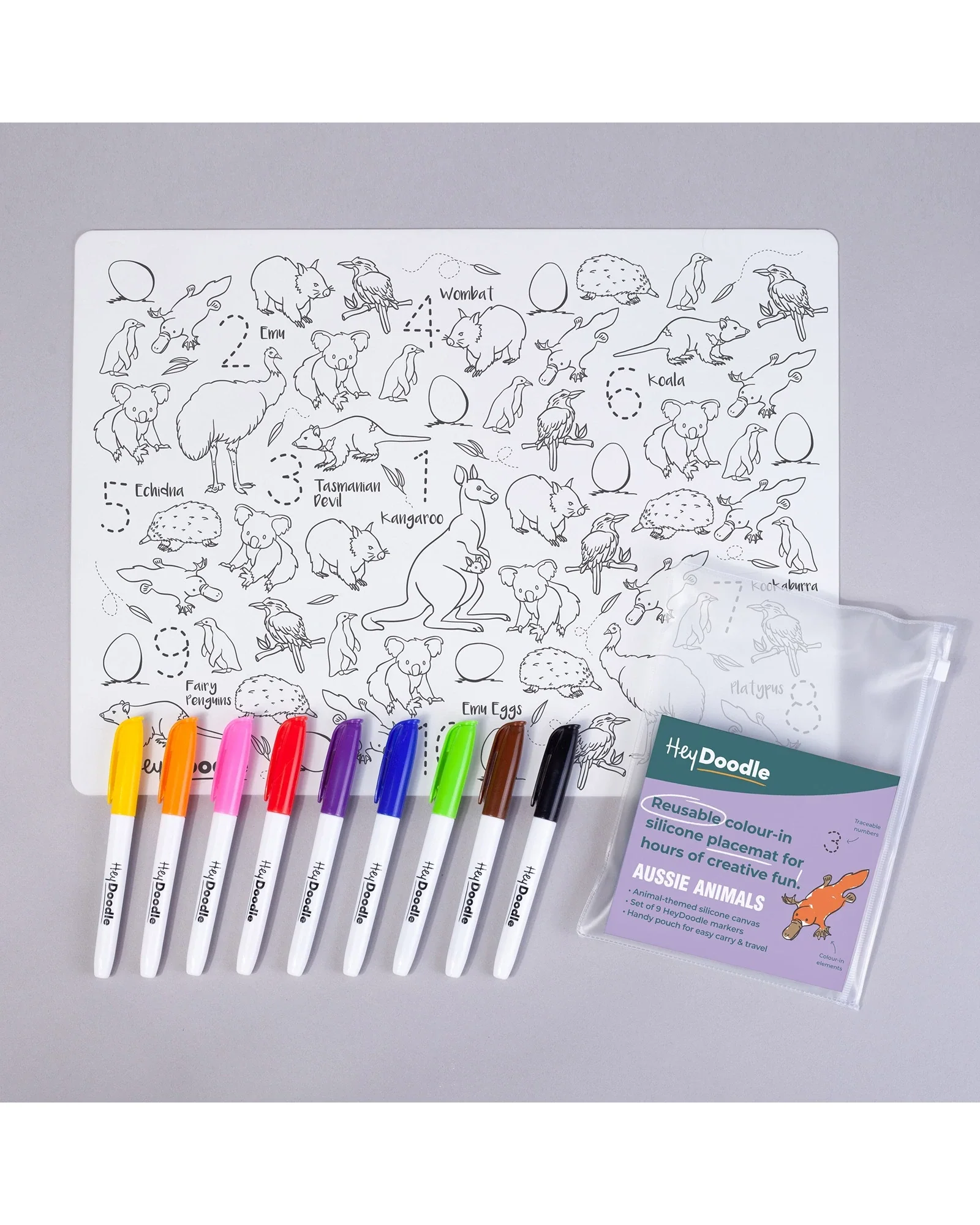 HeyDoodle Mats 123 Series OZ animals - Image 2