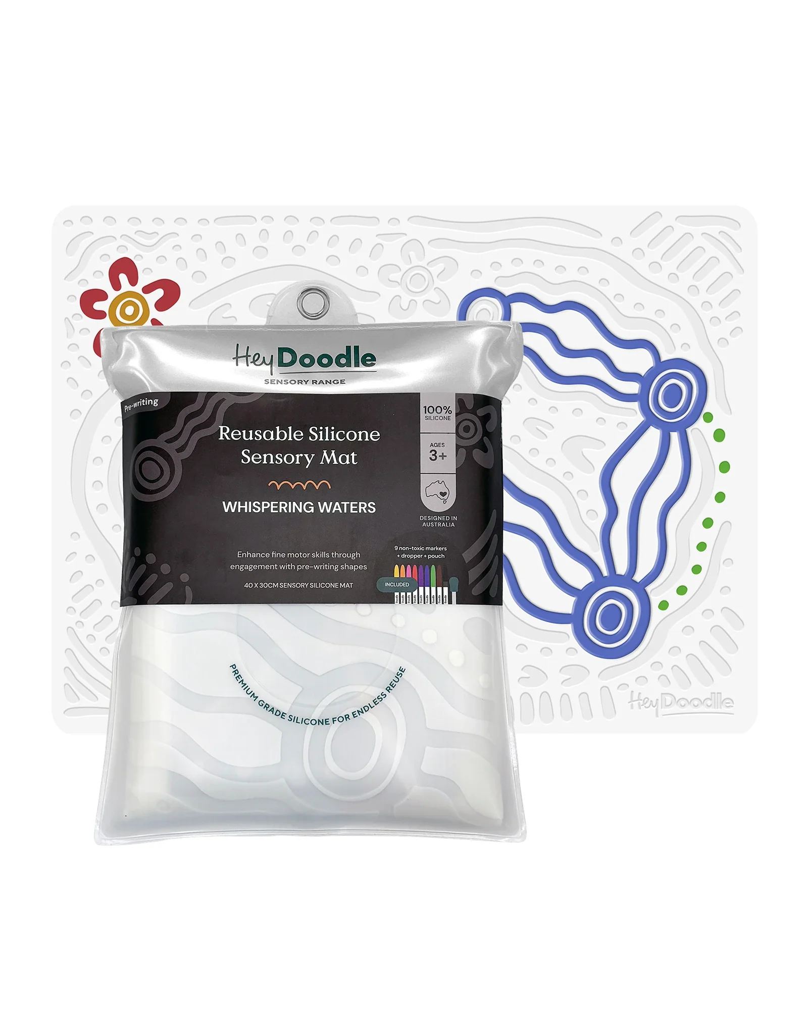 HeyDoodle Whispering Waters Sensory Colouring & Doodle Mat