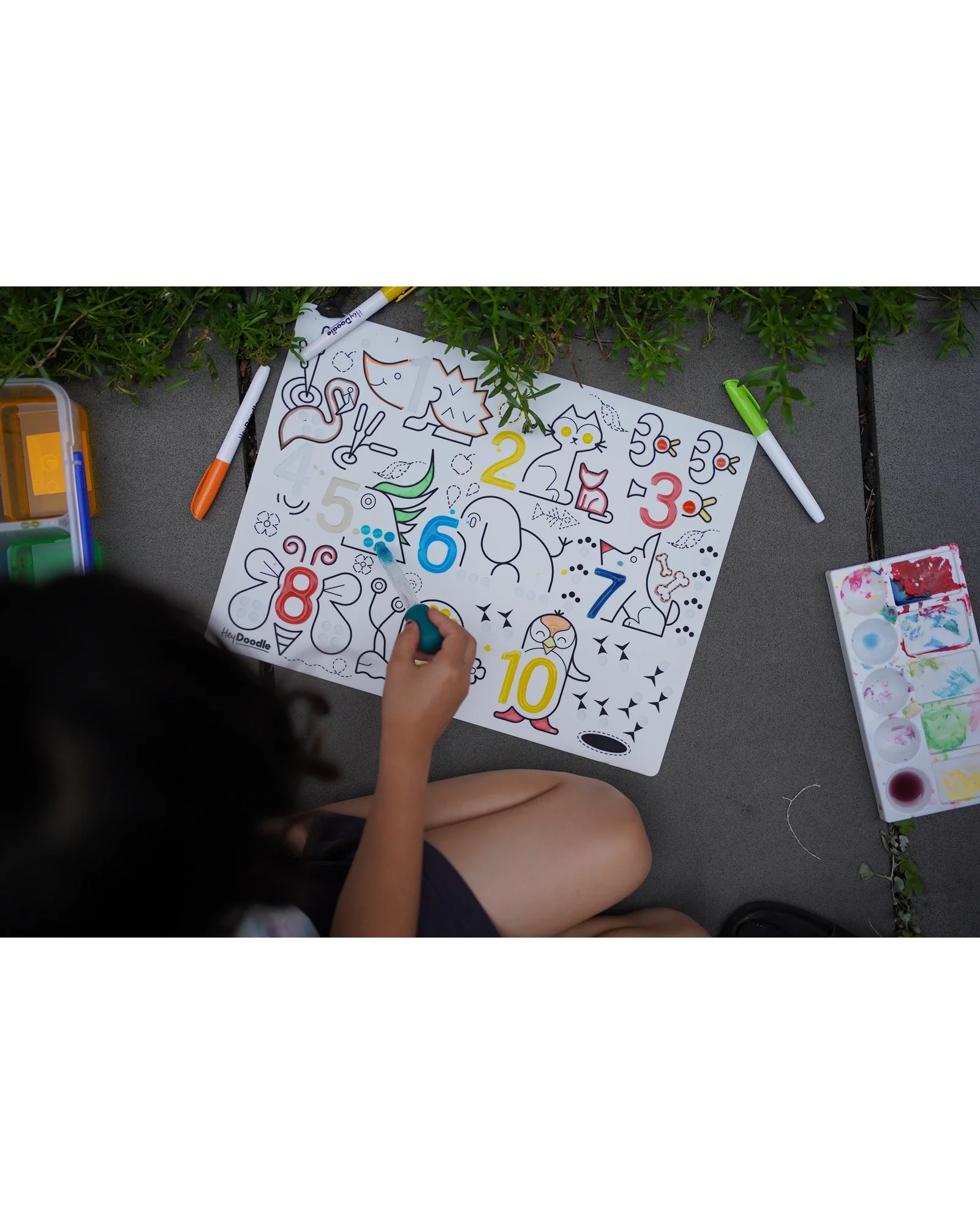 HeyDoodle Wild Digits Sensory Colouring & Doodle Mat - Image 5