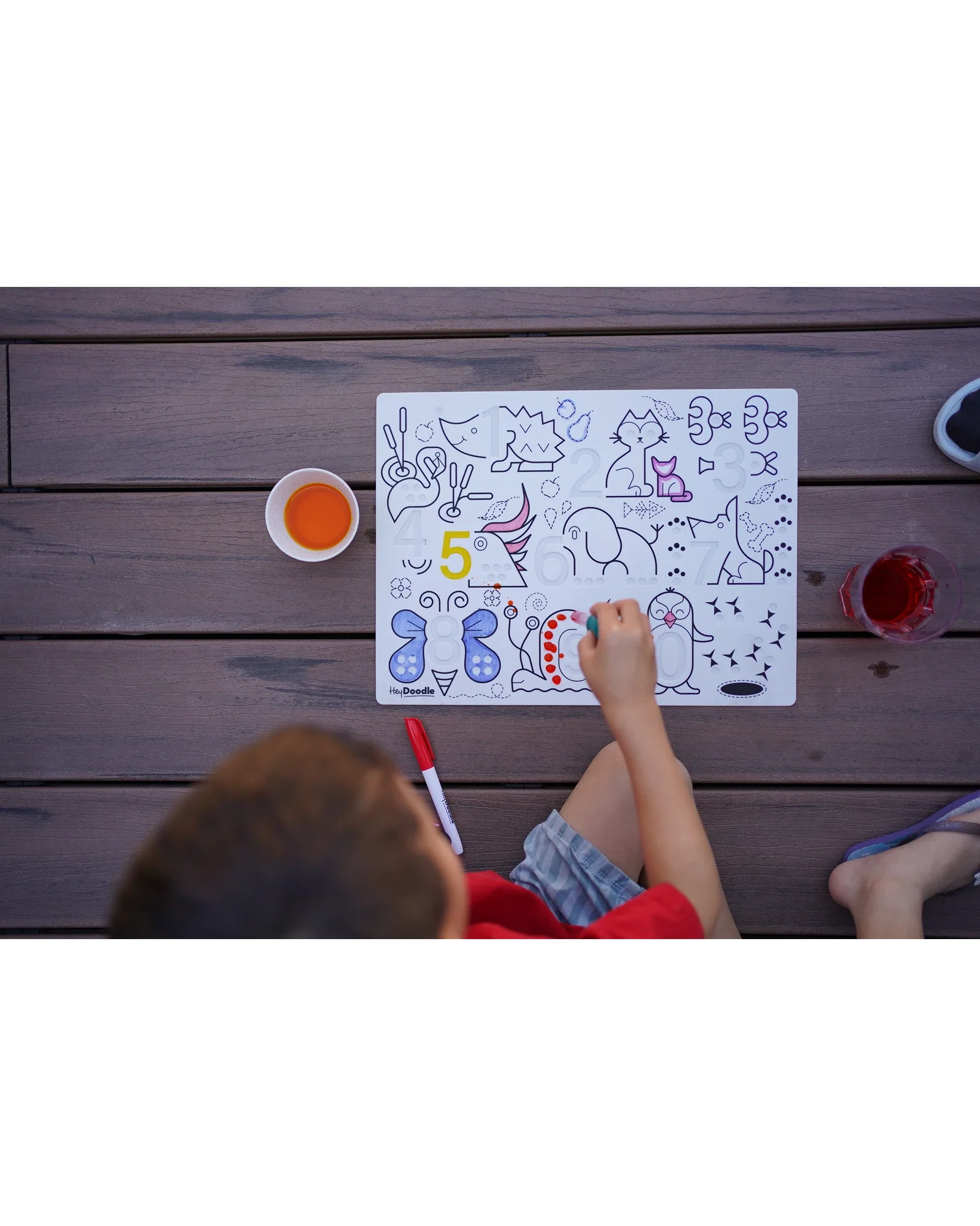 HeyDoodle Wild Digits Sensory Colouring & Doodle Mat - Image 7