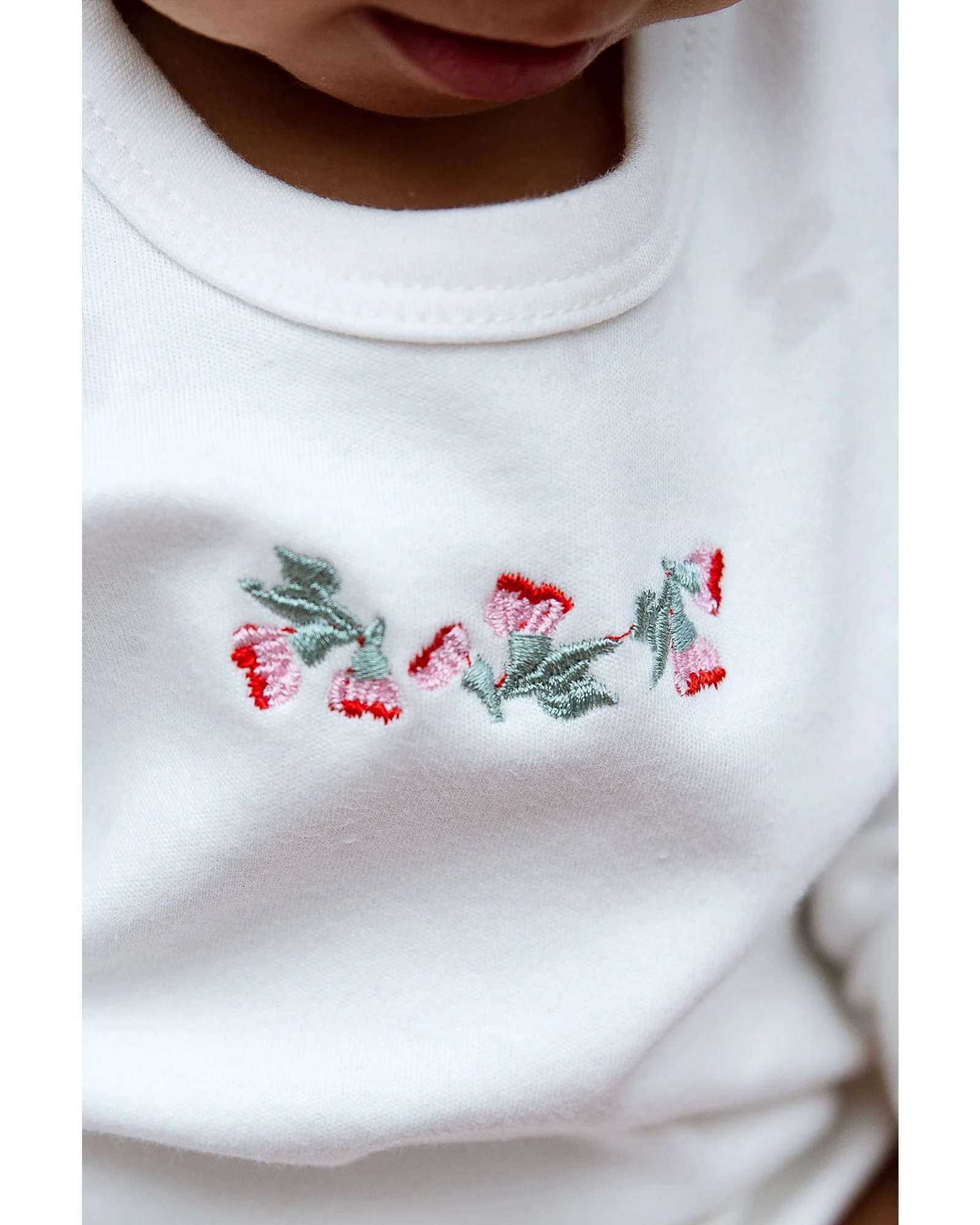 Homegrown Pink Eucalypt Rib Bodysuit - Image 3