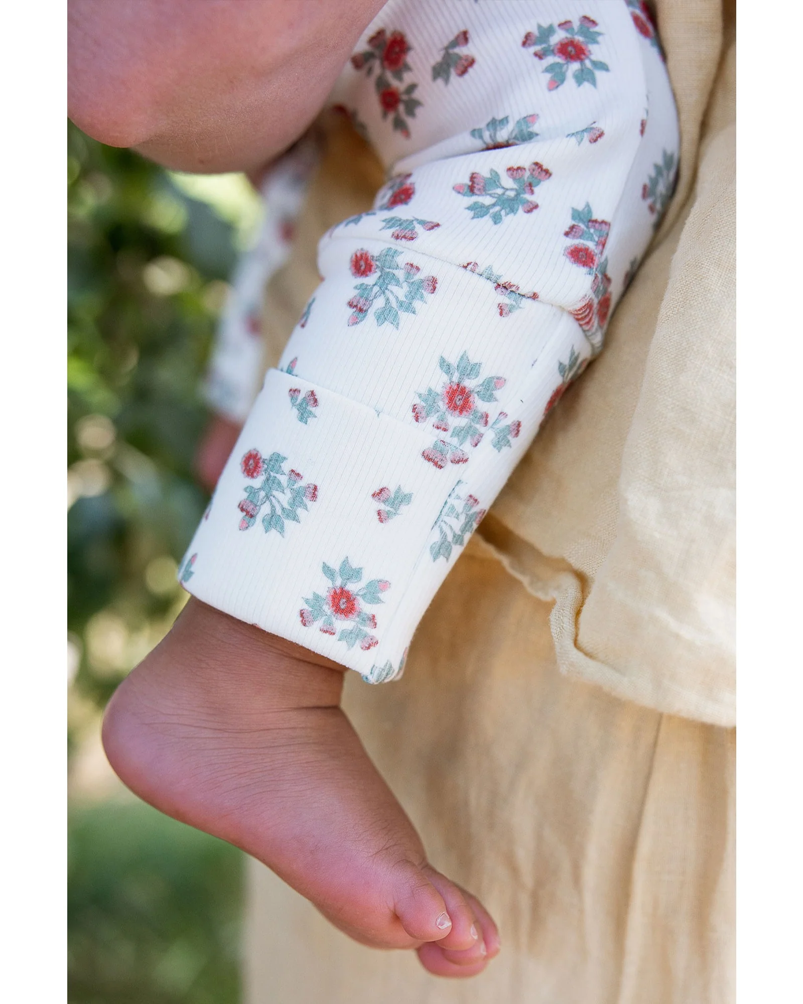 Homegrown Pink Eucalypt Rib Growsuit - Image 3