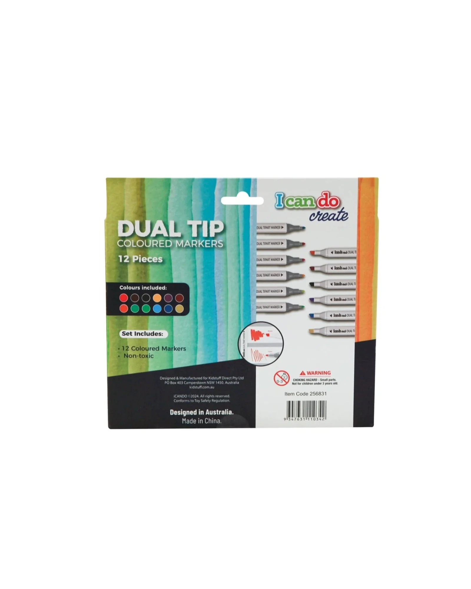 Dual Tip Coloured Markers 12pcs - Image 5