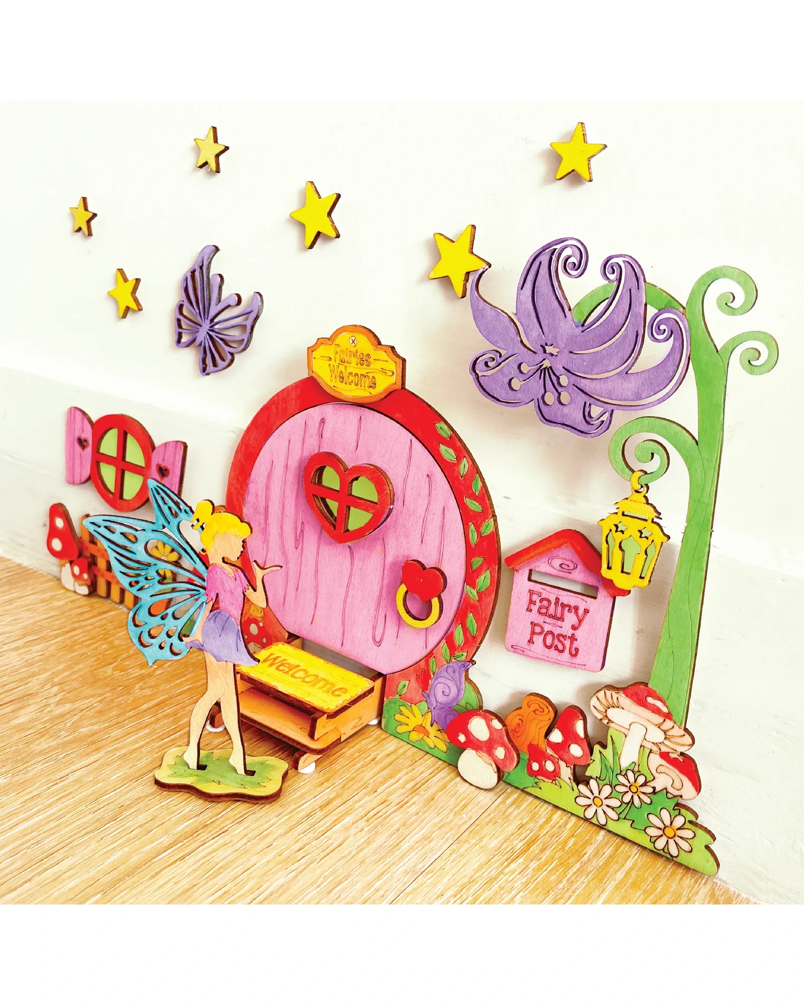 Glow in the Dark Fairy Door Art Set - Image 2