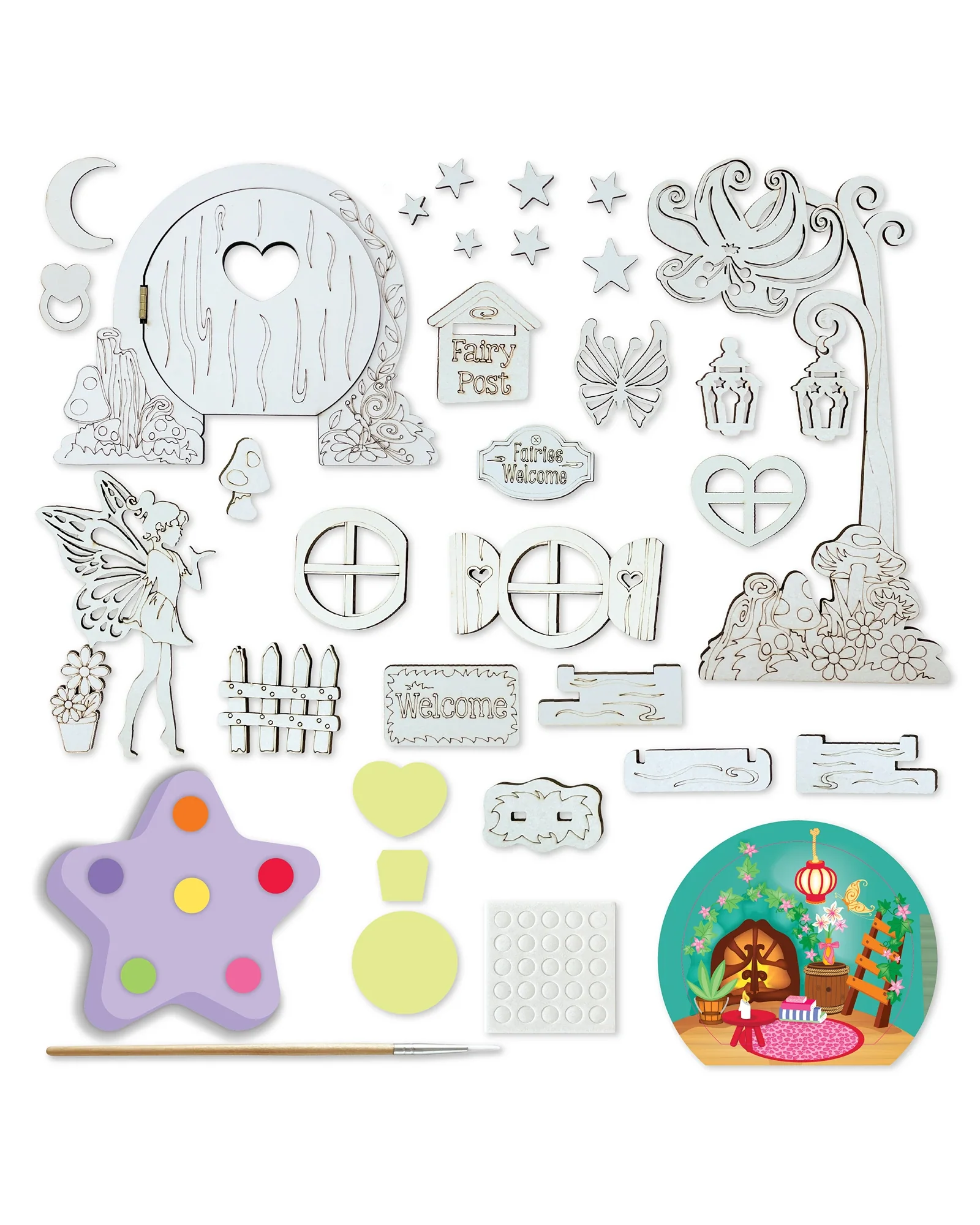 Glow in the Dark Fairy Door Art Set - Image 3