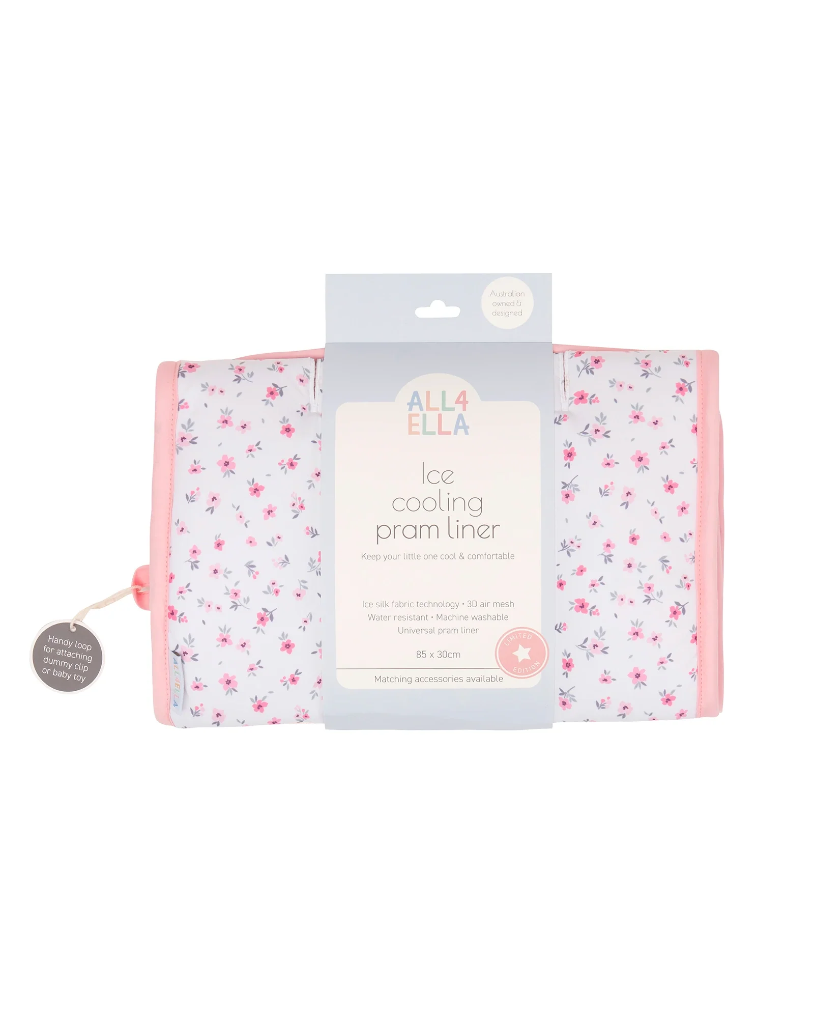 Ice Cooling Pram Liner Pink Petals