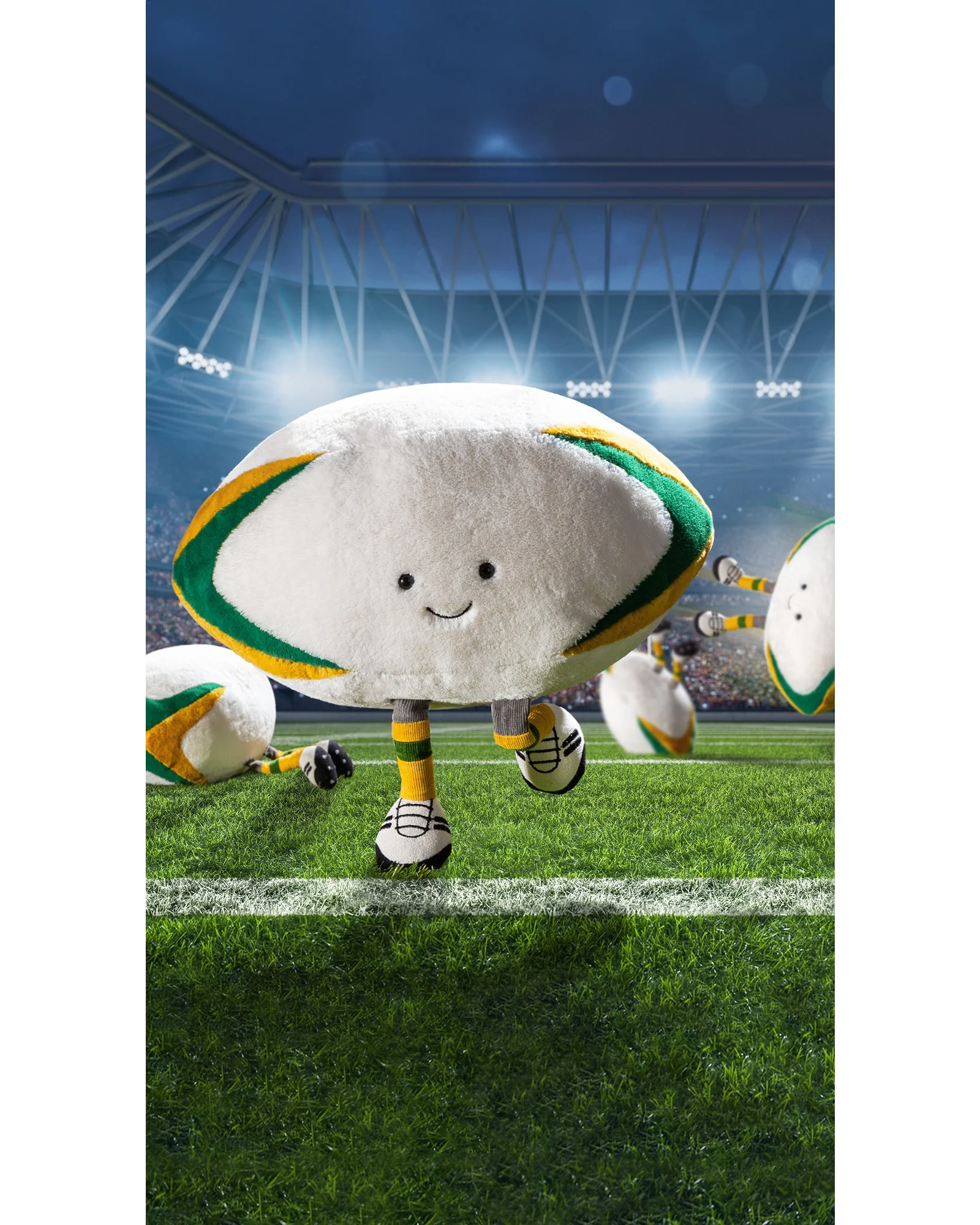 Jellycat Amuseables Sports Australian Rugby Ball - Image 4