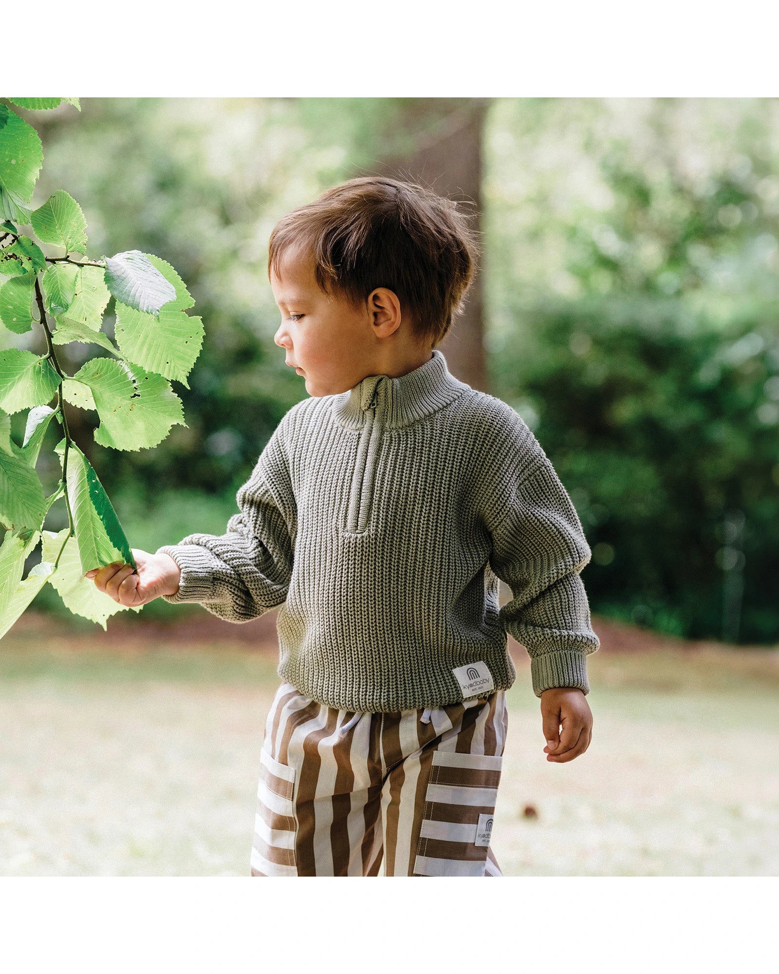 Knit Rib Jumper - Olive Size 2 - Image 2