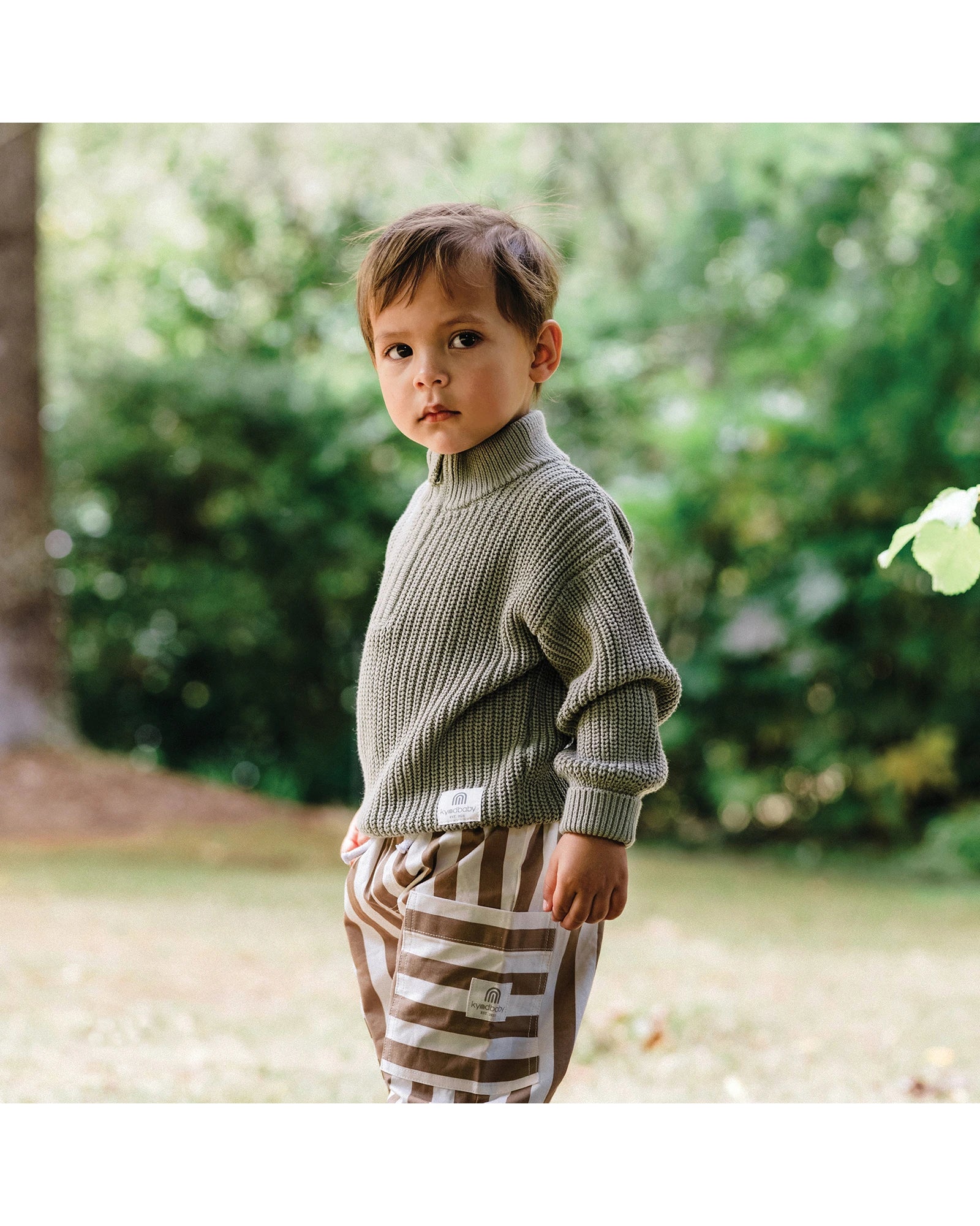 Knit Rib Jumper - Olive Size 2 - Image 4